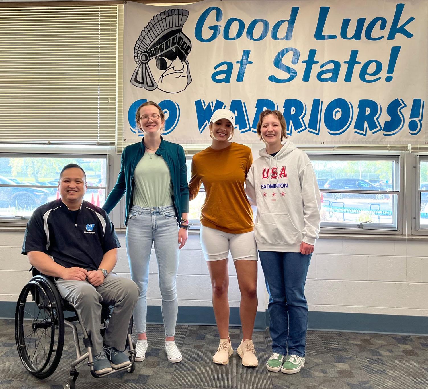 Willowbrook hosts State send-off celebration for three members of Girls Badminton Team