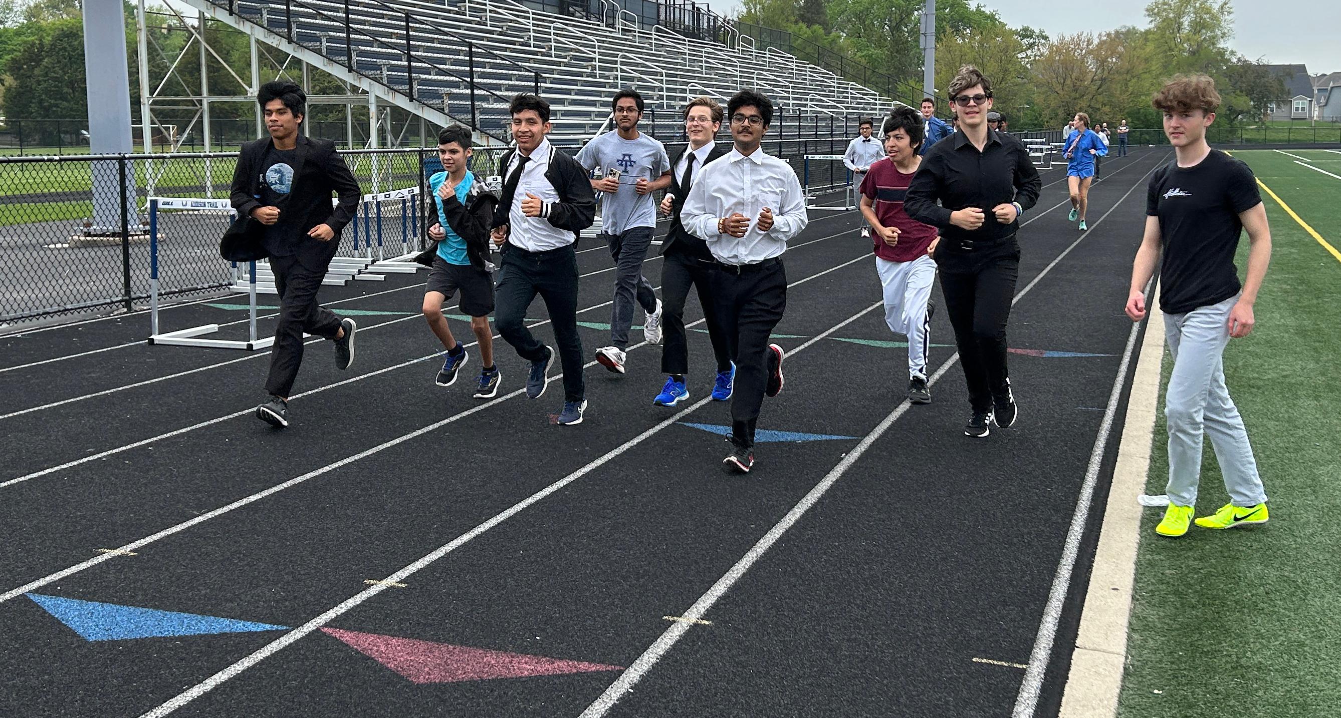 Addison Trail Boys Track & Field Team hosts second annual Formal Mile Run to celebrate successful season
