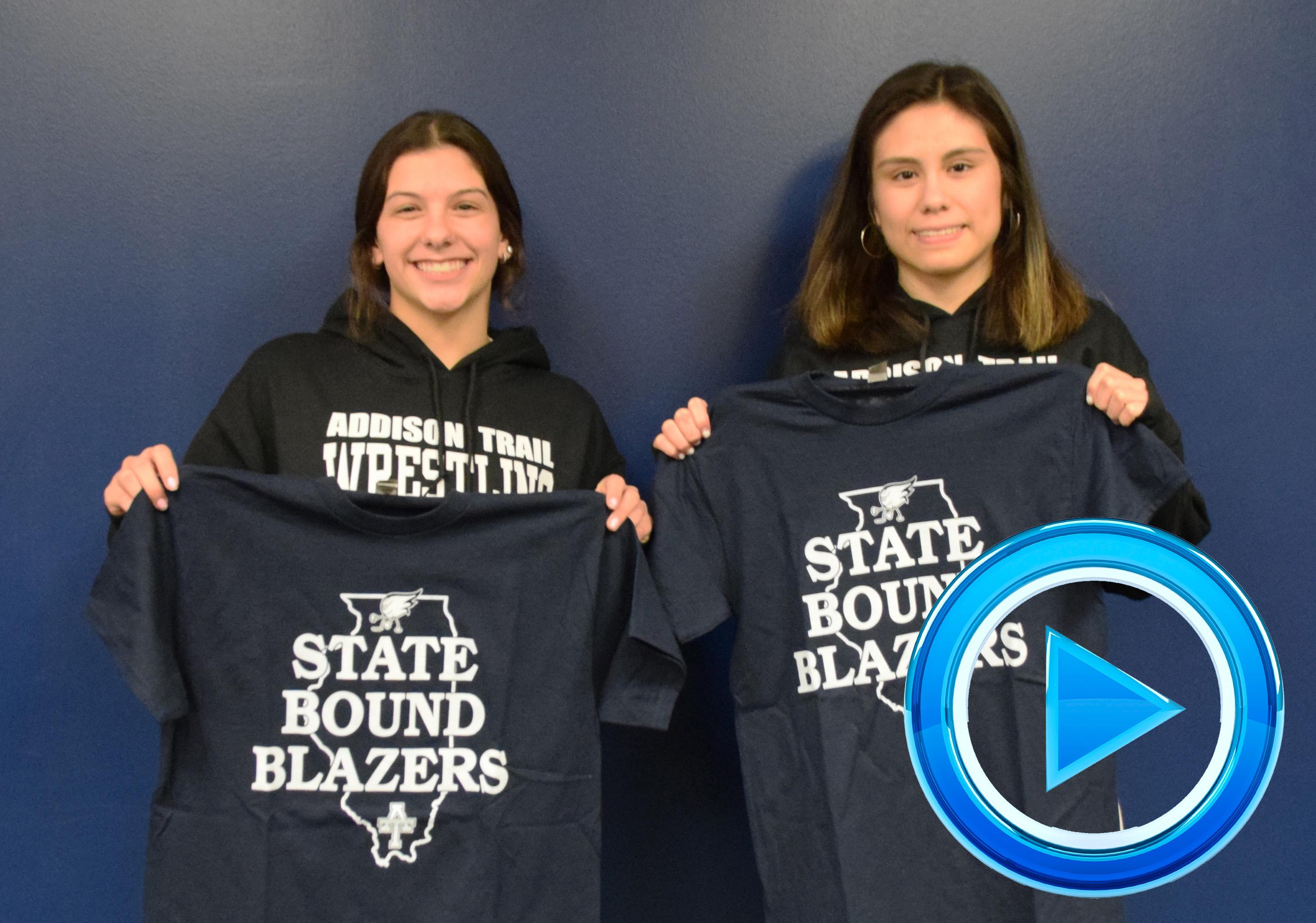 Addison Trail hosts State send-off celebration for two members of Girls Wrestling Team