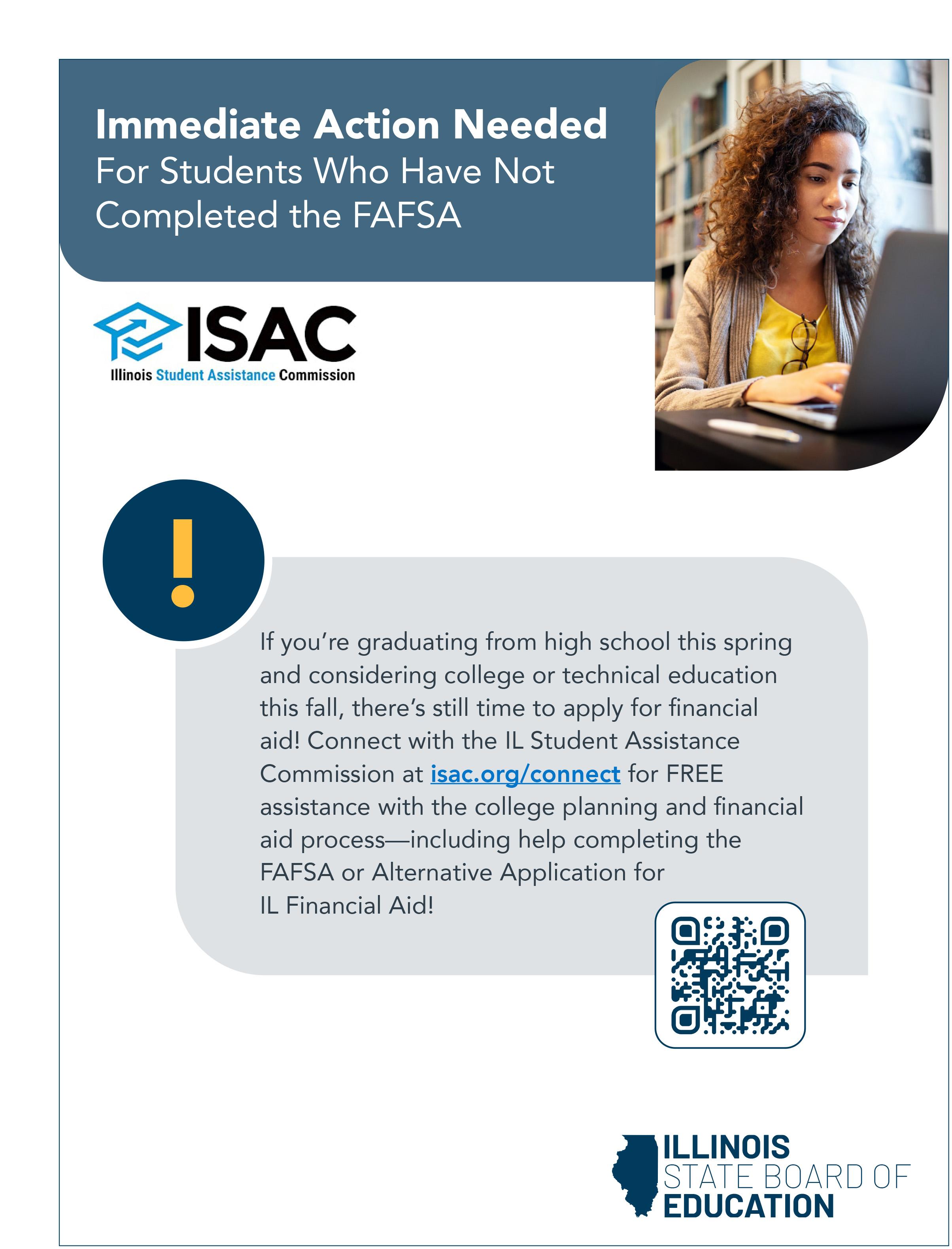 Important reminder for the class of 2024 to complete the FAFSA