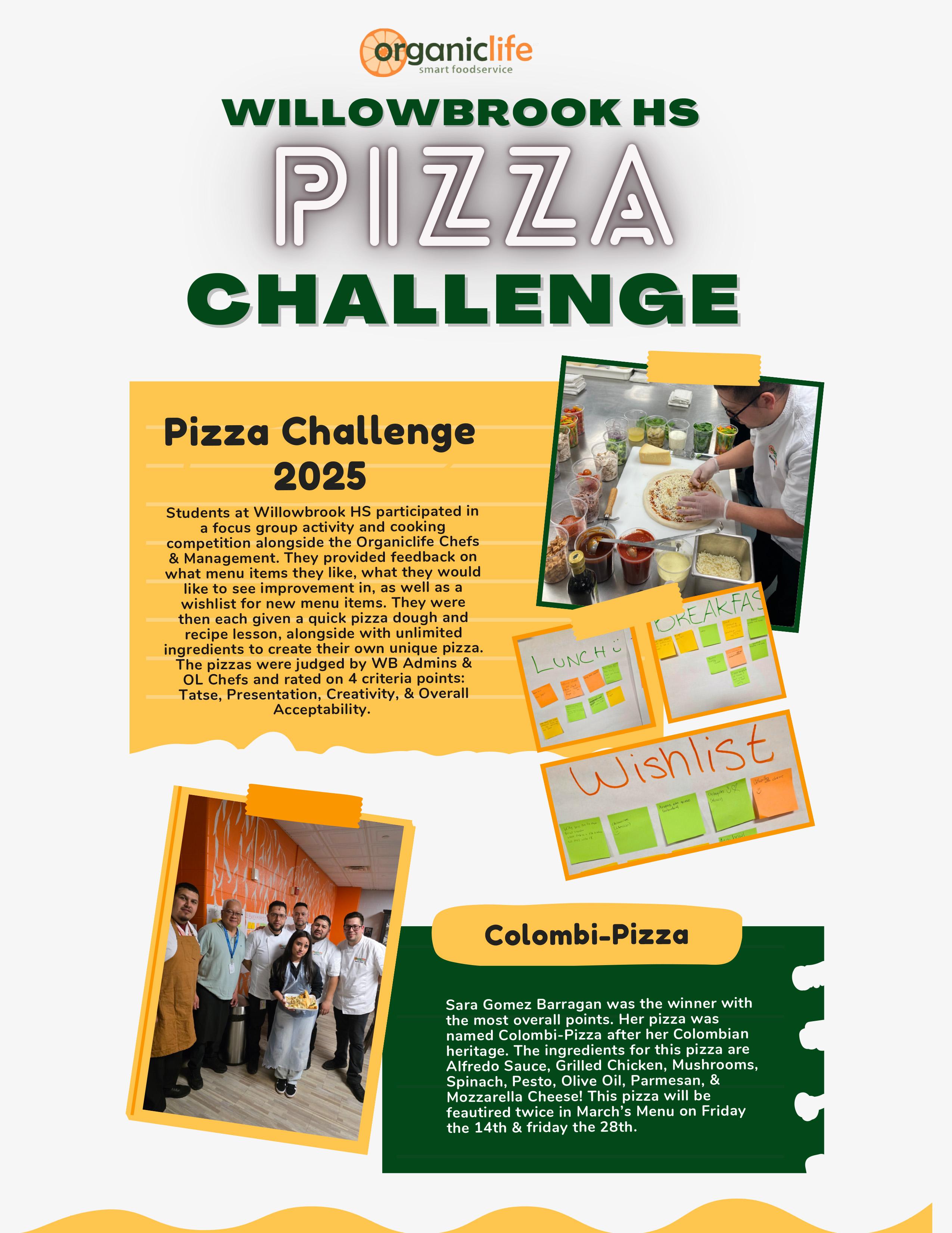 Willowbrook students participate in pizza-making competition hosted by OrganicLife