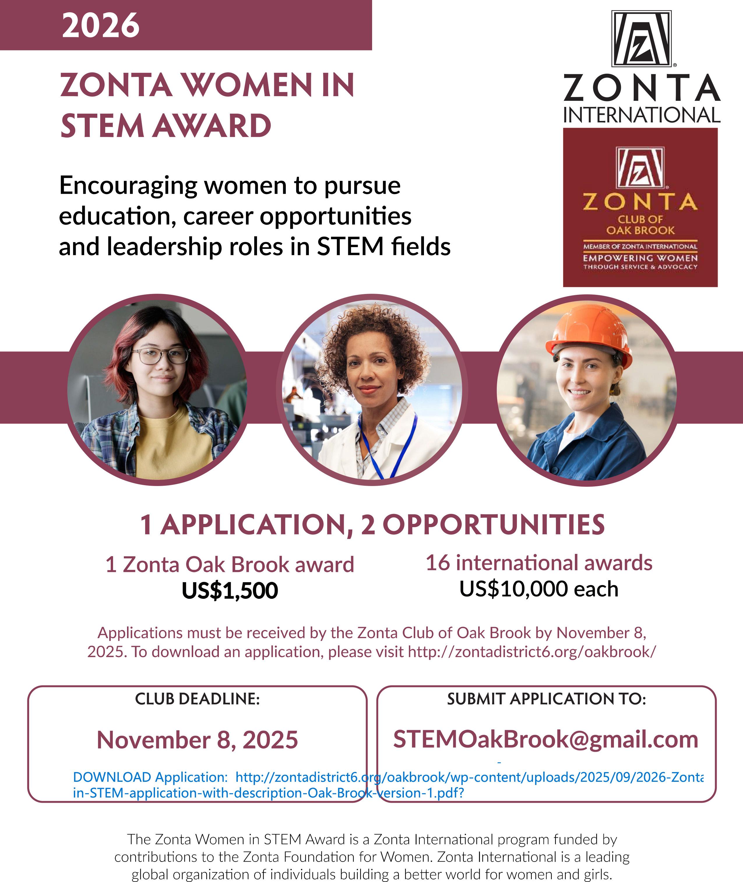 Zonta Women in STEM Award