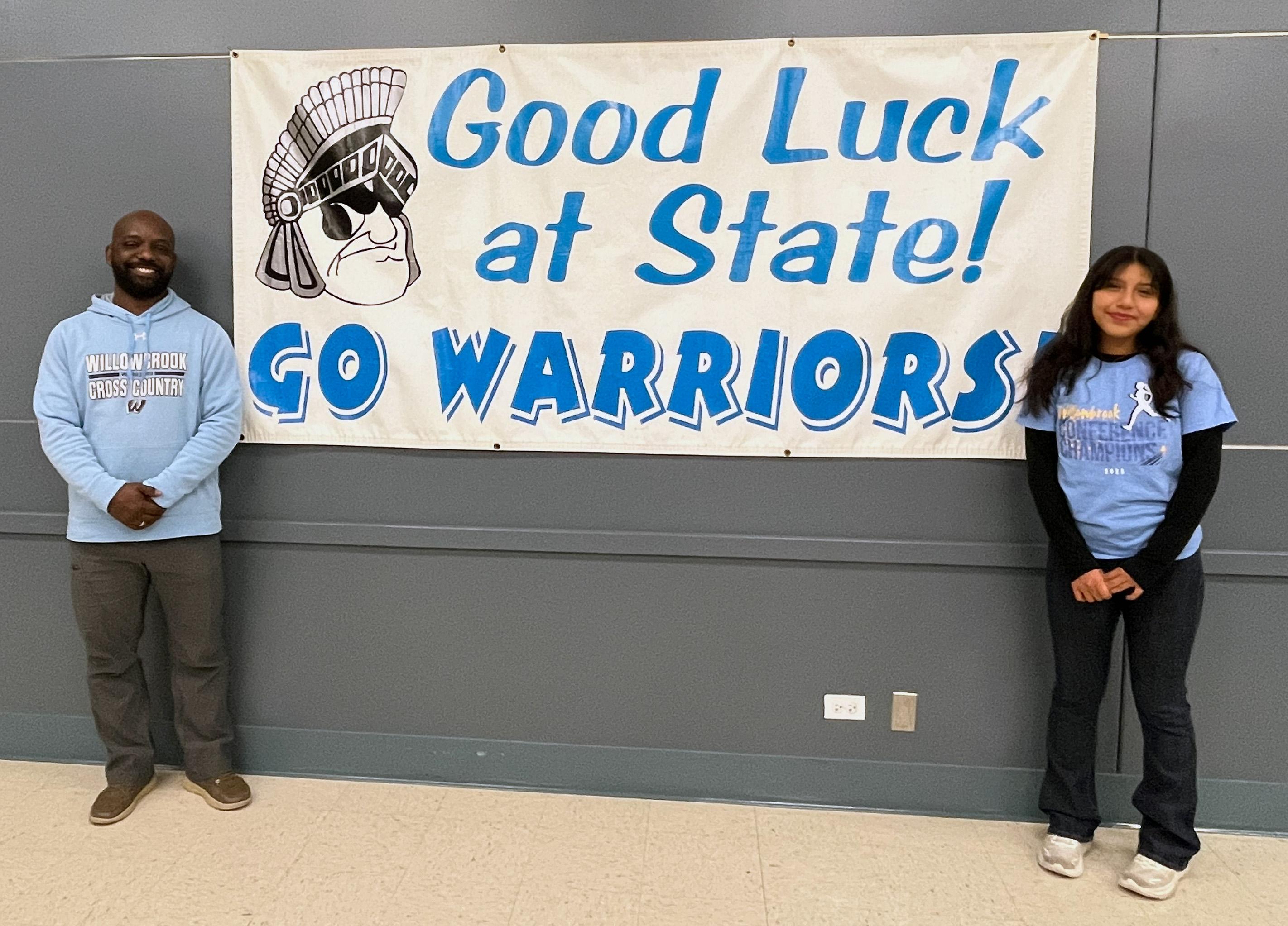 Willowbrook hosts State send-off celebration for member of Girls Cross-Country Team