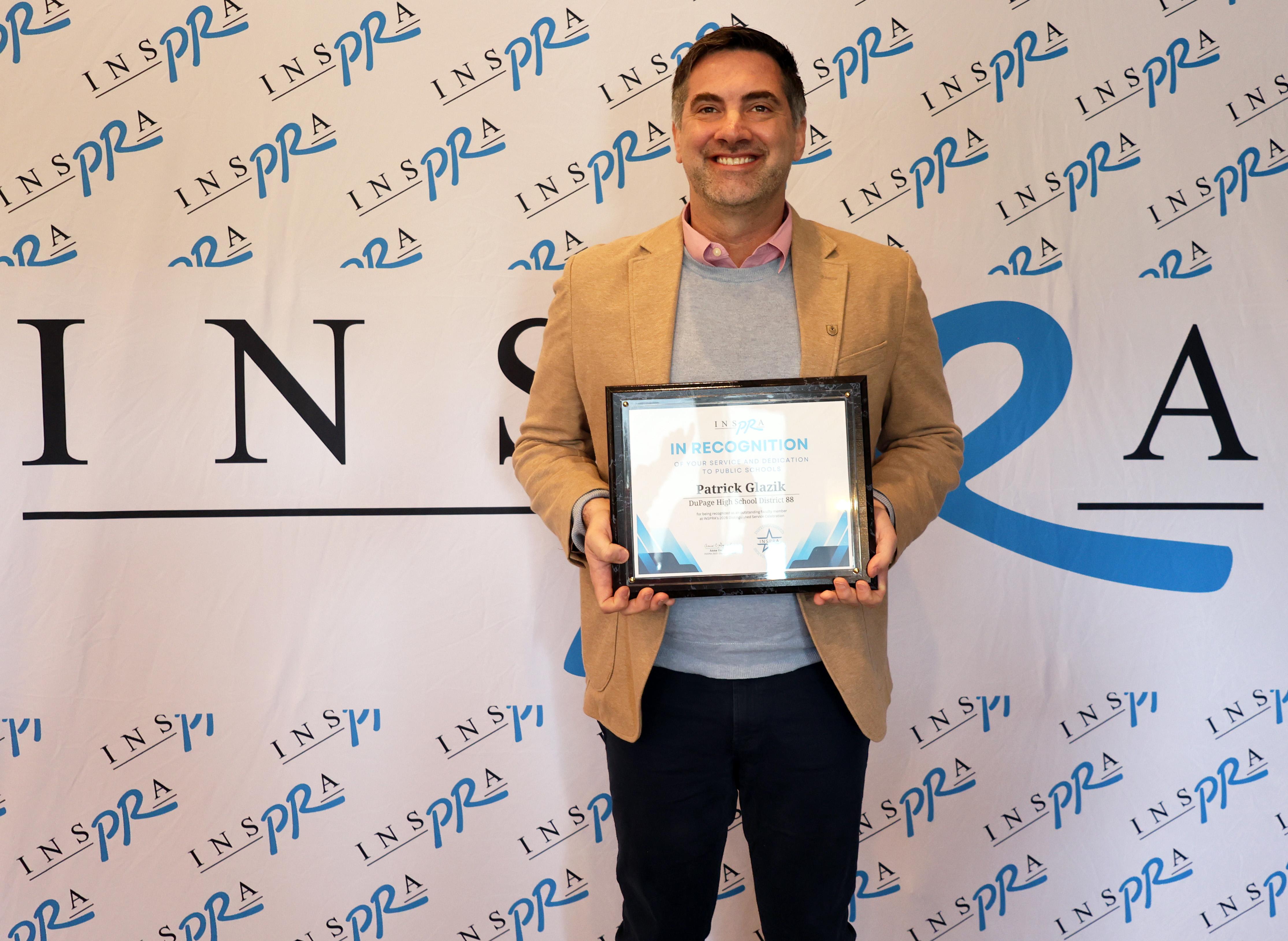Addison Trail Library Media Center Director earns state-level recognition, honored as an INSPRA Distinguished Service Celebration recipient