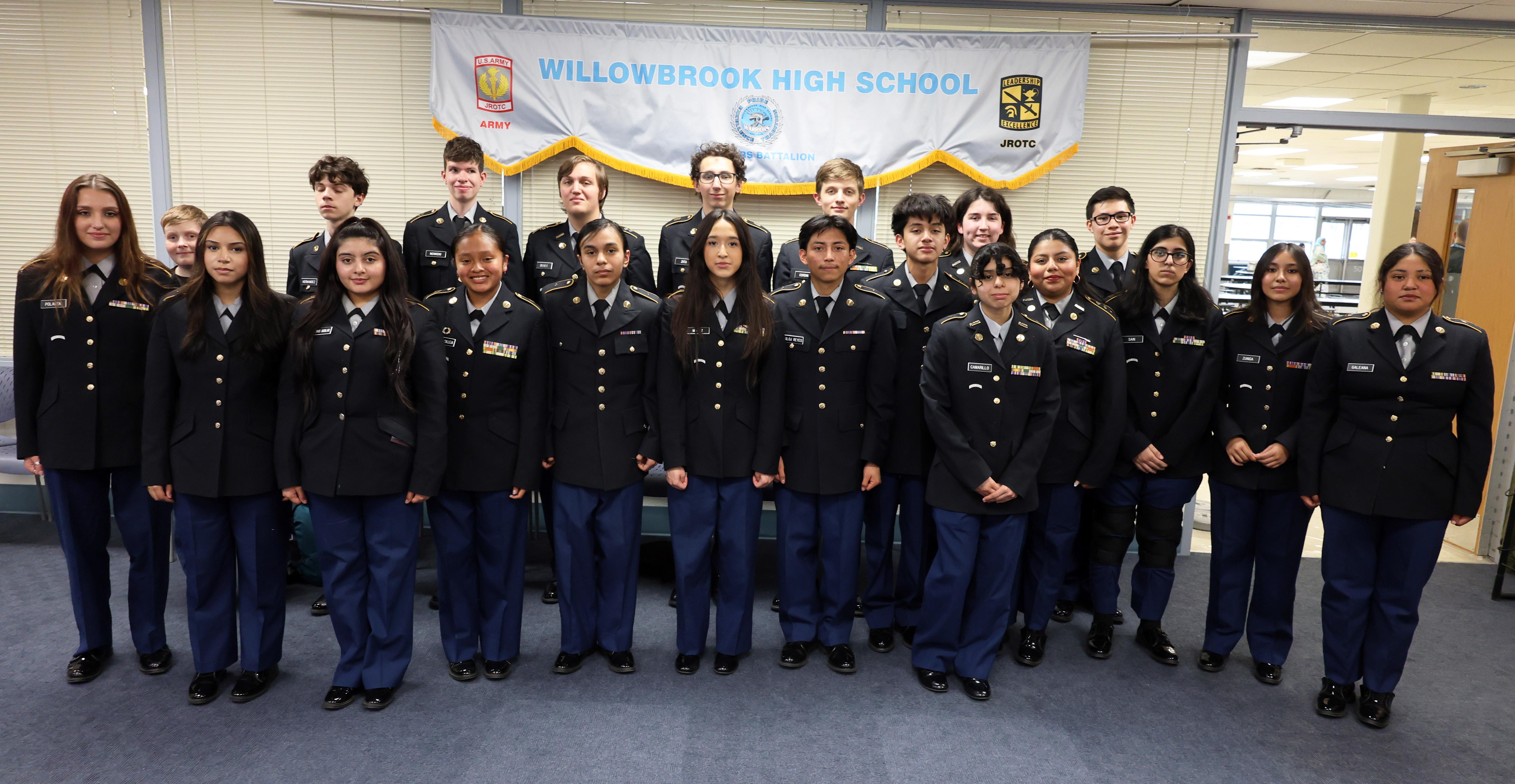 Willowbrook’s U.S. Army Junior Reserve Officers’ Training Corps (JROTC) program hosts end-of-year awards ceremony