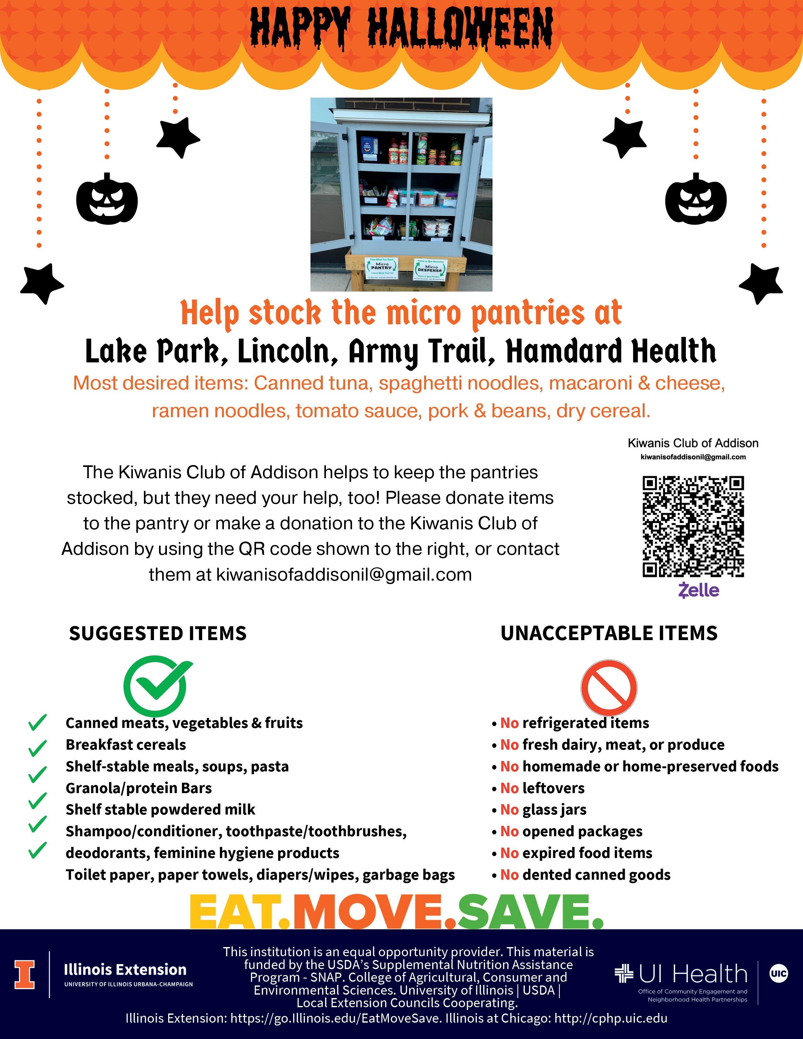 Kiwanis Club of Addison seeks donations for micro pantries
