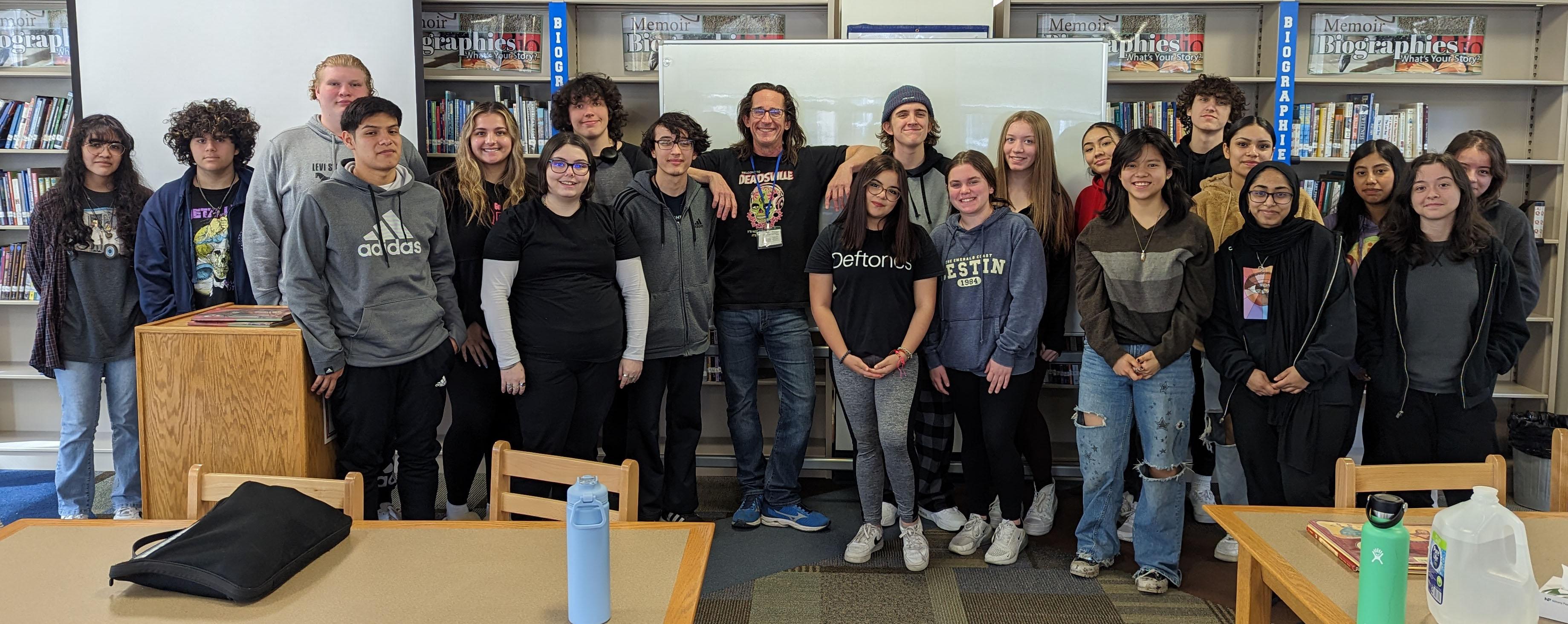 GRAMMY-nominated musician speaks with Addison Trail students about the writing process