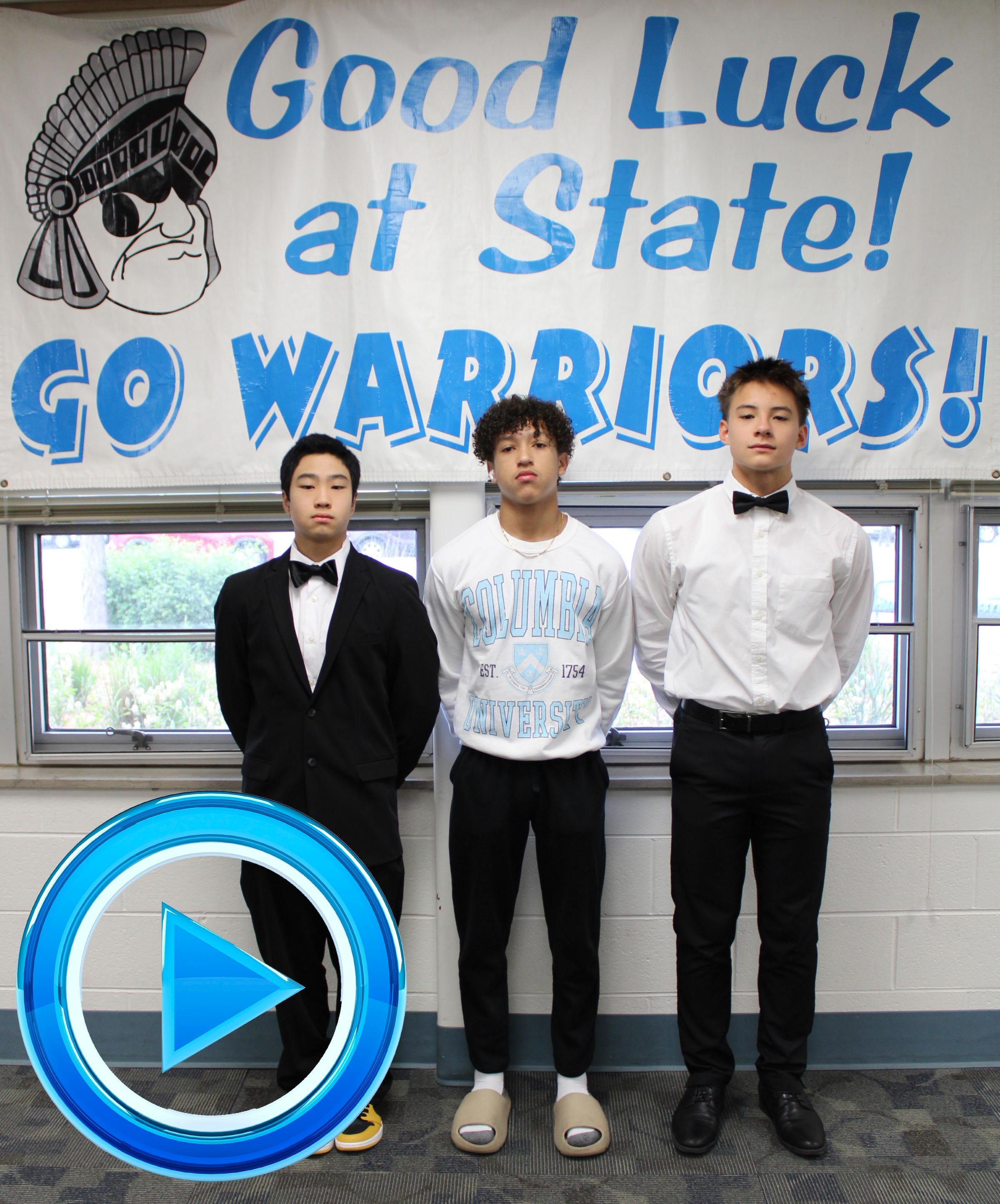 Willowbrook hosts State send-off celebration for three members of Boys Gymnastics Team
