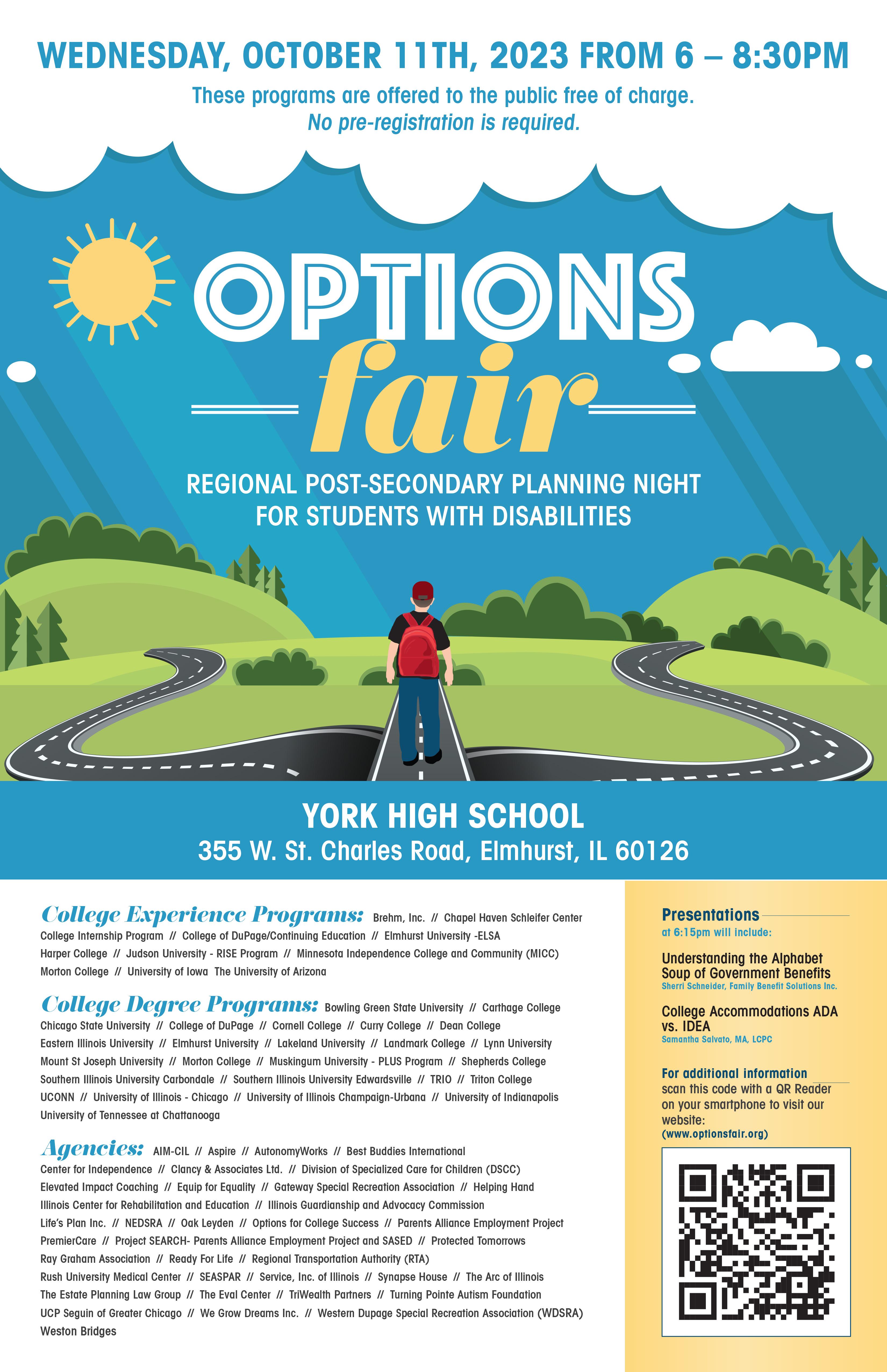 Students with special needs and their families invited to attend Options Fair to learn about post-secondary opportunities and available services