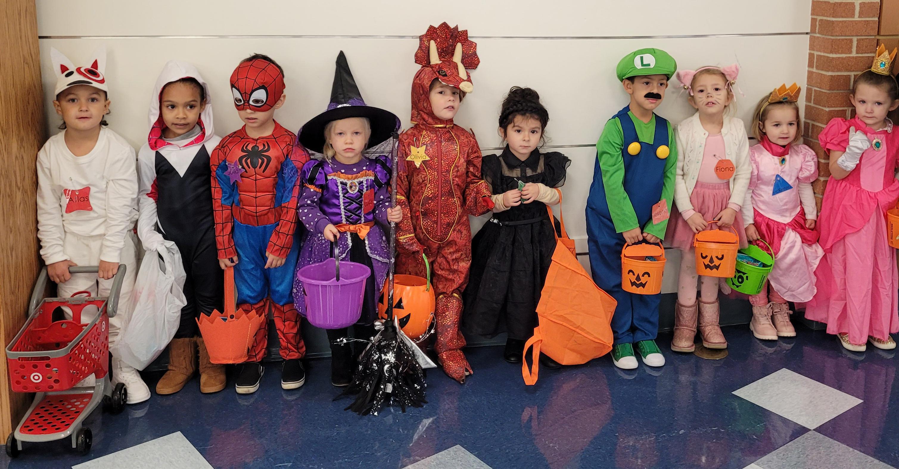 Little Warrior Preschool students participate in Halloween parade
