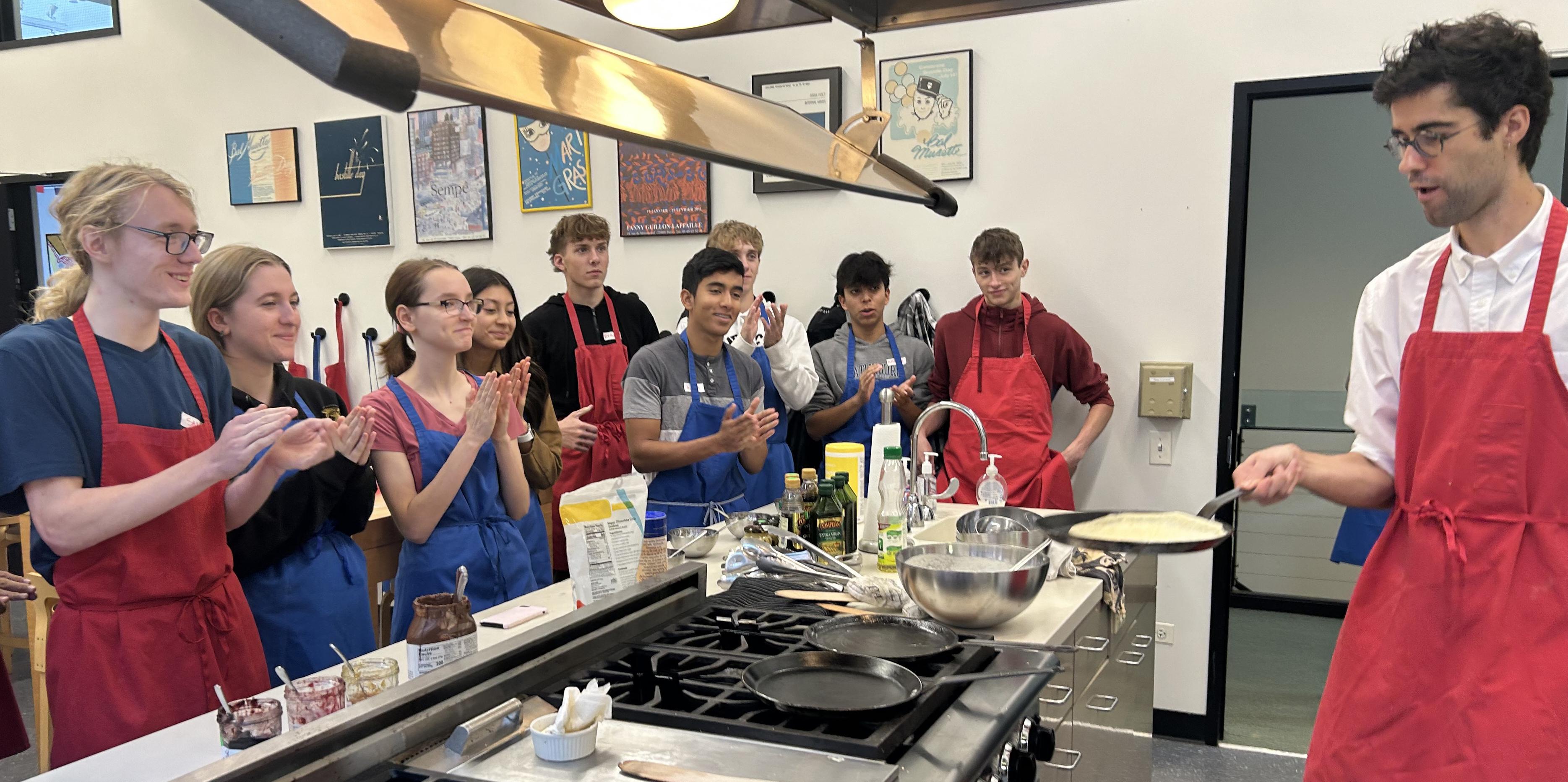 Willowbrook students participate in cinema and cuisine workshop to enhance knowledge of French culture