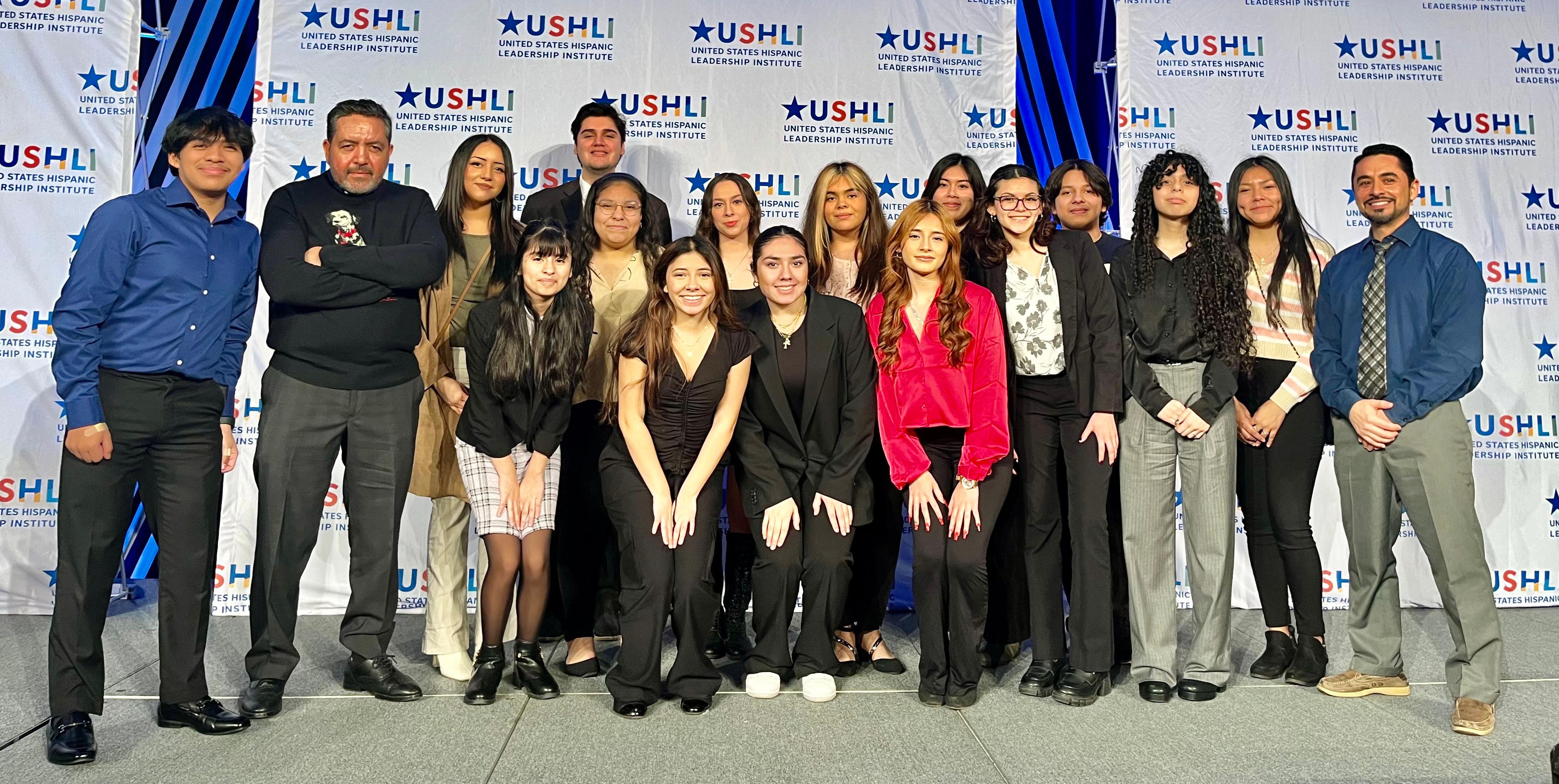 Members of Willowbrook Hispanic Organization for Leadership and Achievement (HOLA) Club attend United States Hispanic Leadership Institute (USHLI) National Conference 