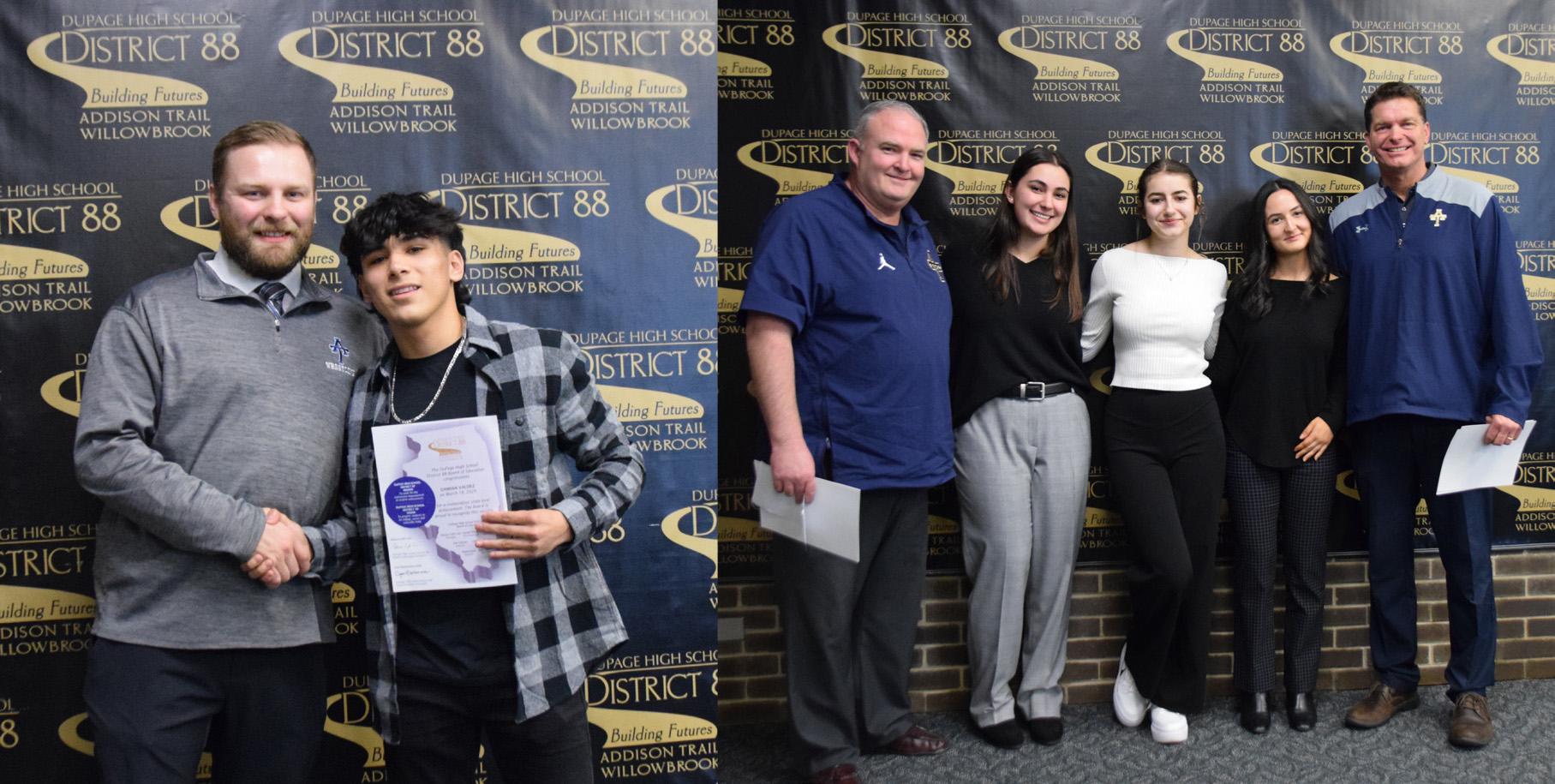District 88 Board of Education recognizes students for winter State-level accomplishments