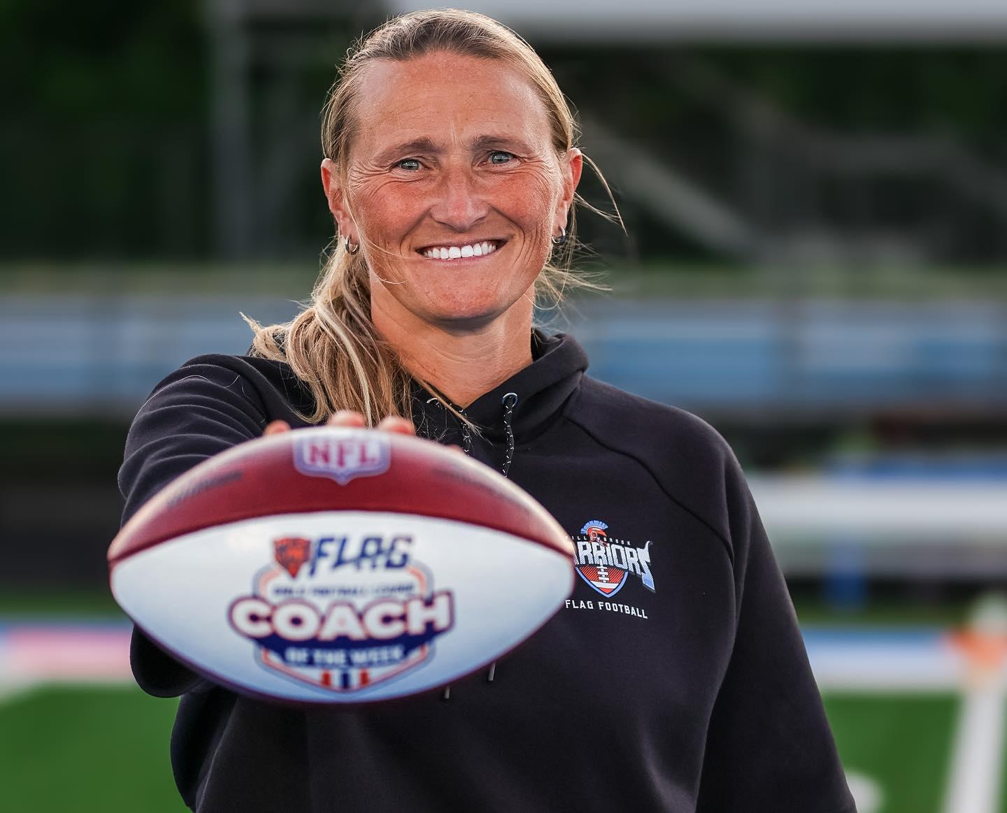 Willowbrook Girls Flag Football Head Coach receives IHSA Girls Flag Football Coach of the Year Award 