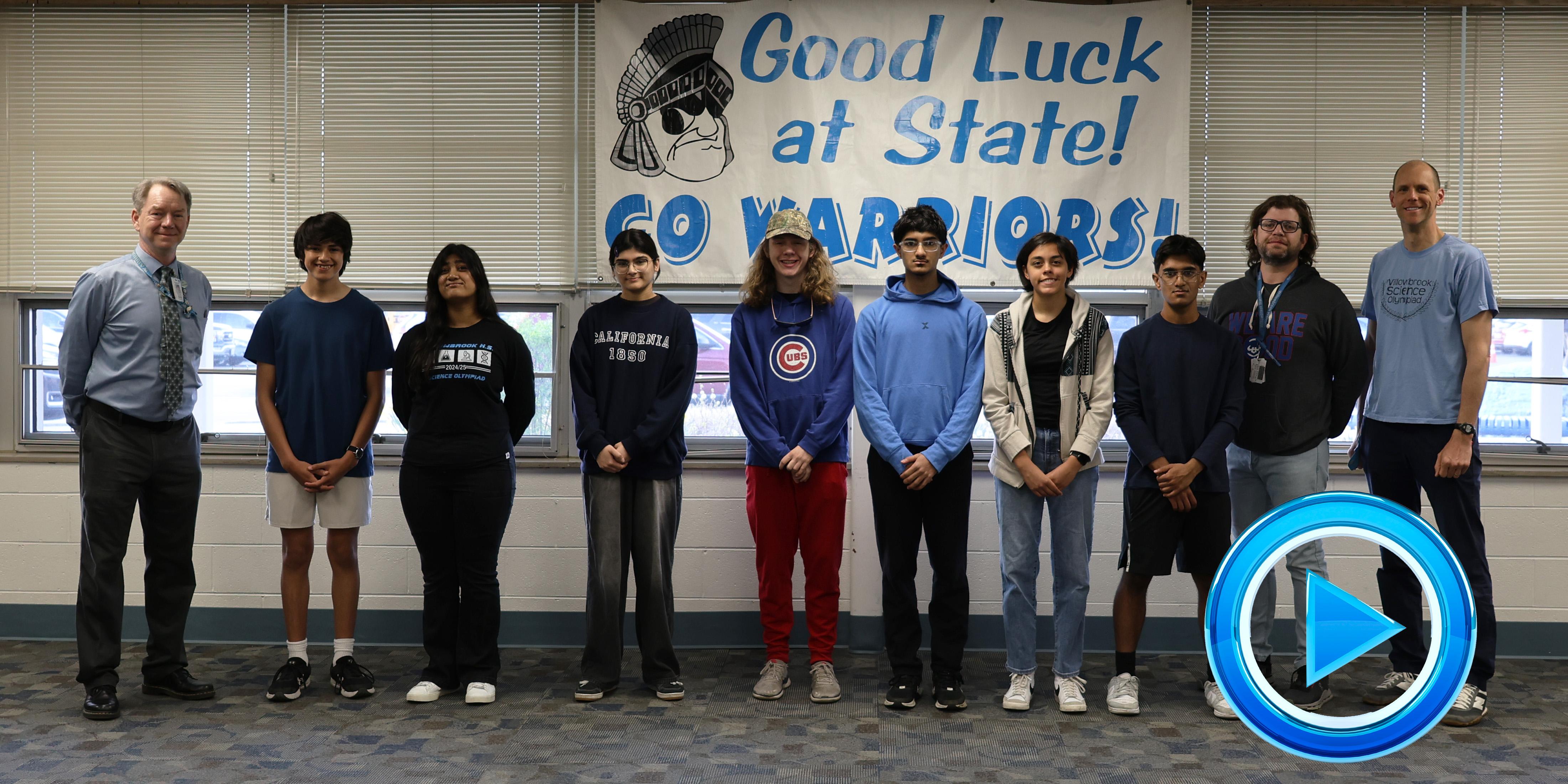 Willowbrook hosts State send-off celebration for members of Science Olympiad Team