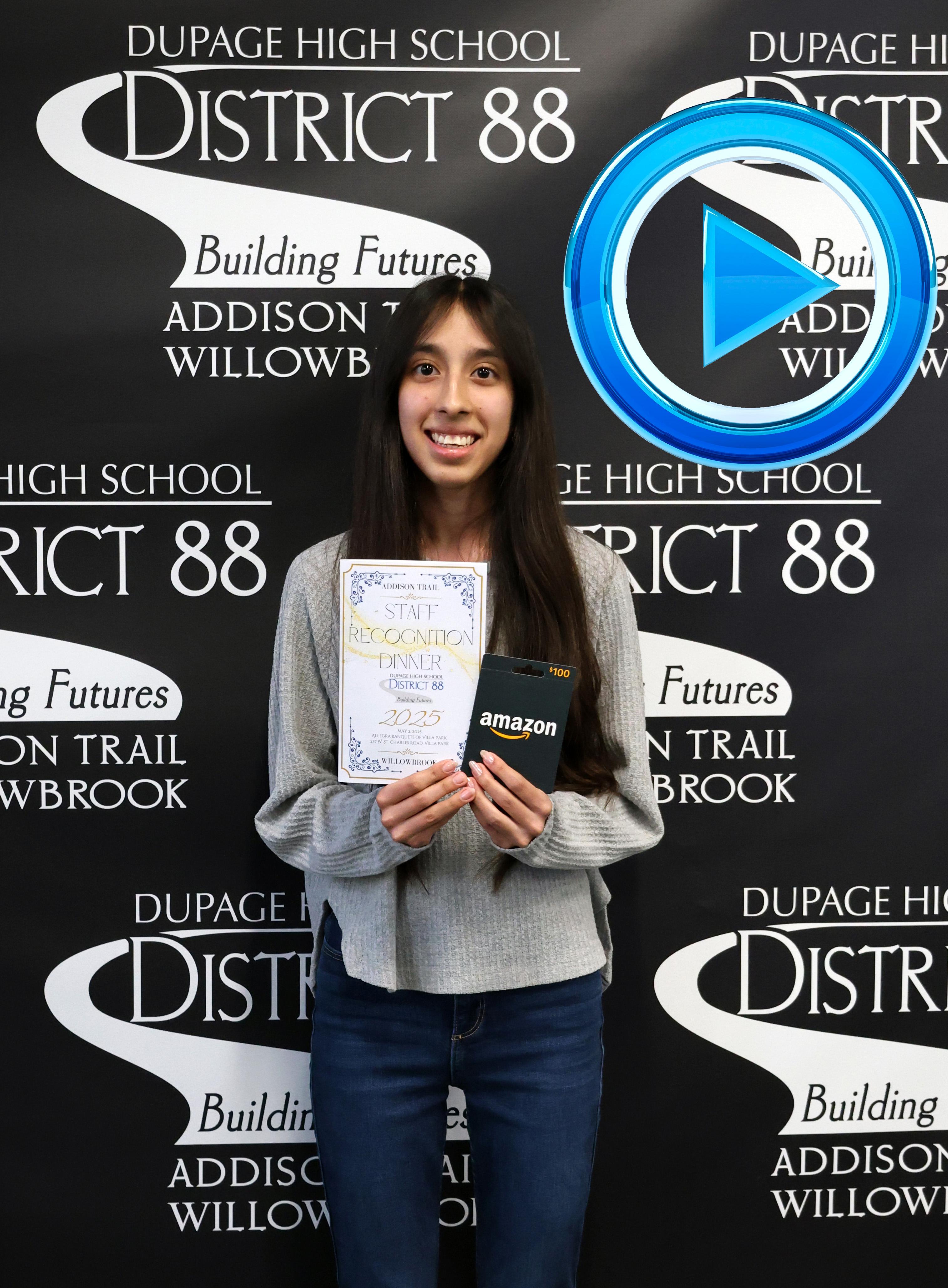 Addison Trail junior named as winner of District 88 Staff Recognition Dinner program cover-design contest