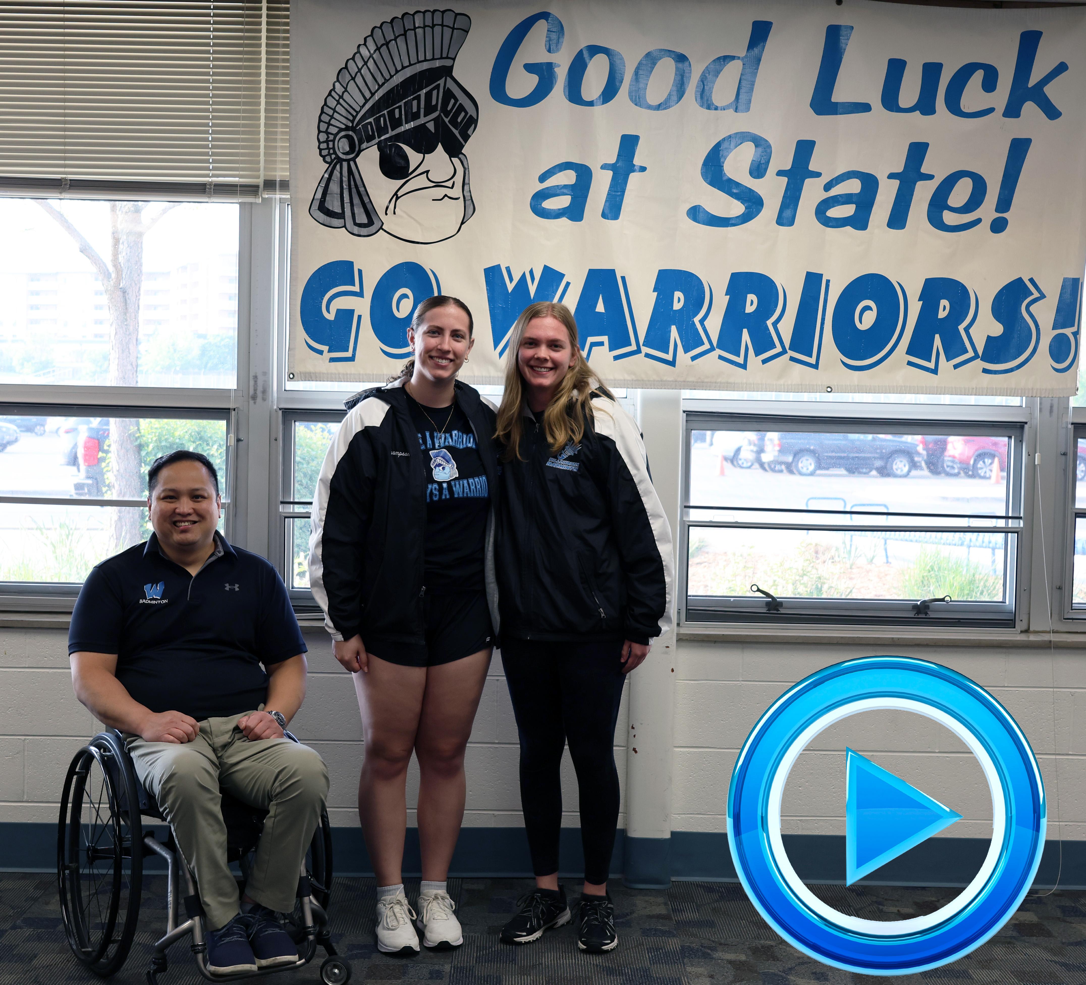 Willowbrook hosts State send-off celebration for two members of Girls Badminton Team
