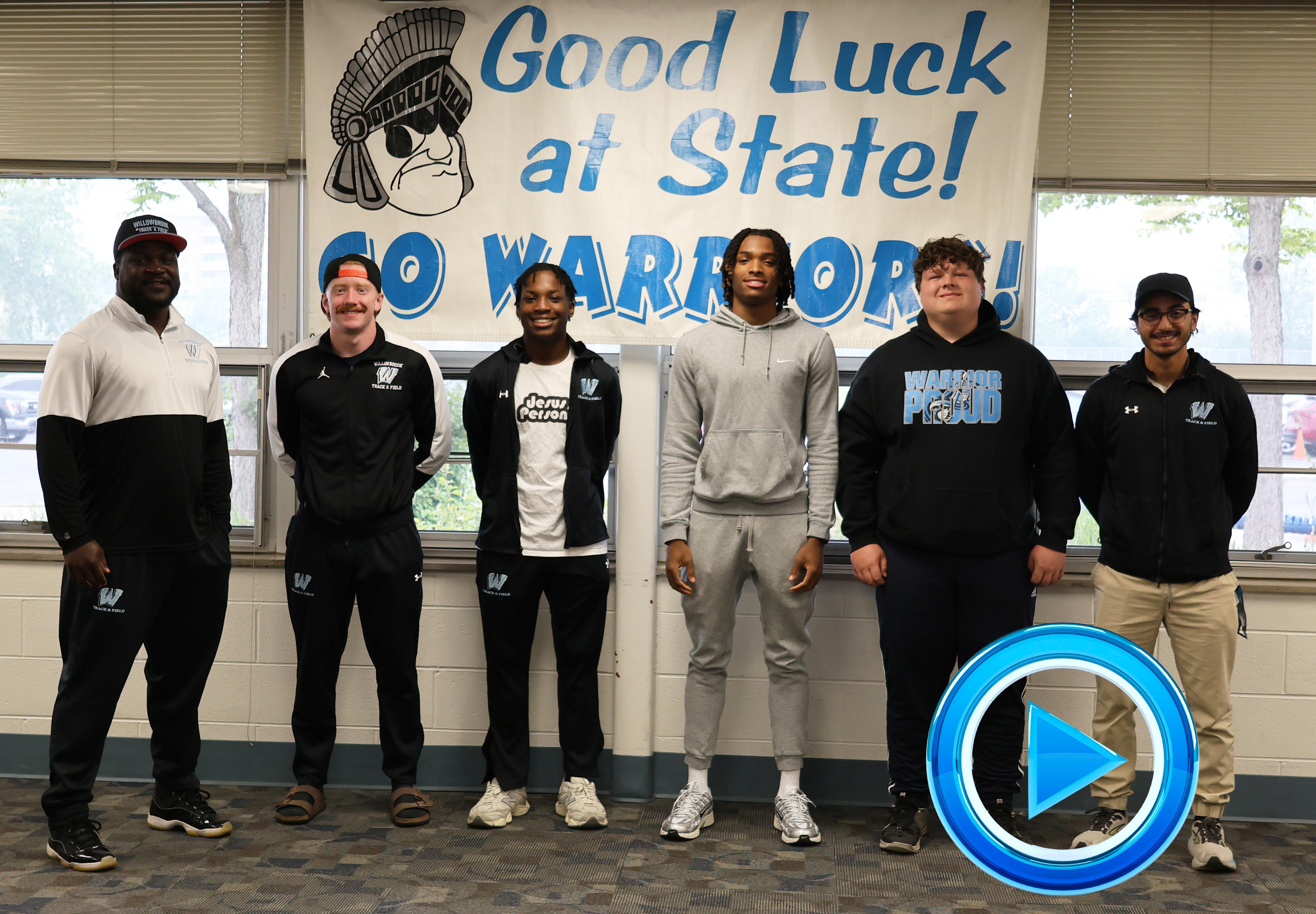 Willowbrook hosts State send-off celebration for three members of Boys Track & Field Team