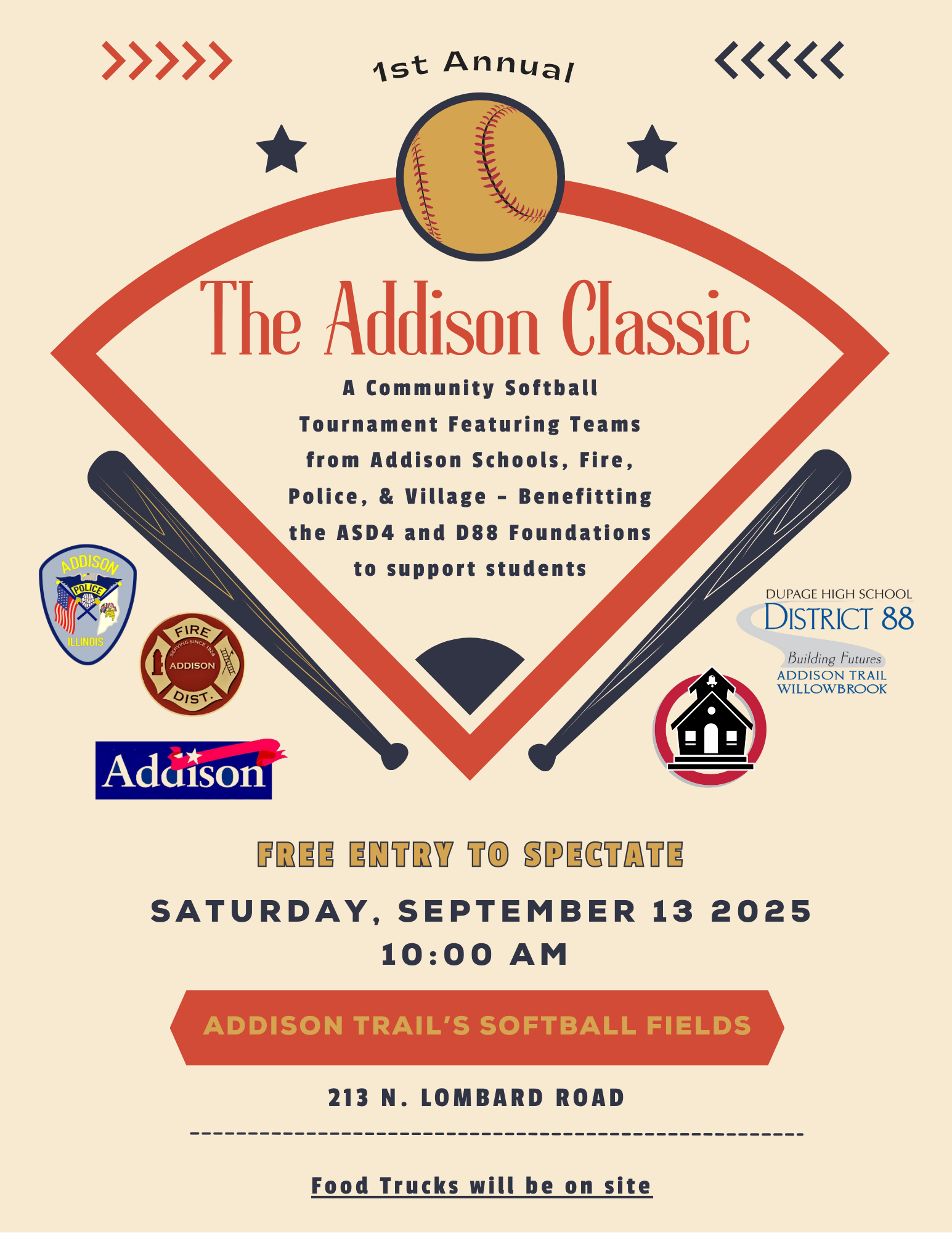 You’re invited to attend The Addison Classic community softball tournament
