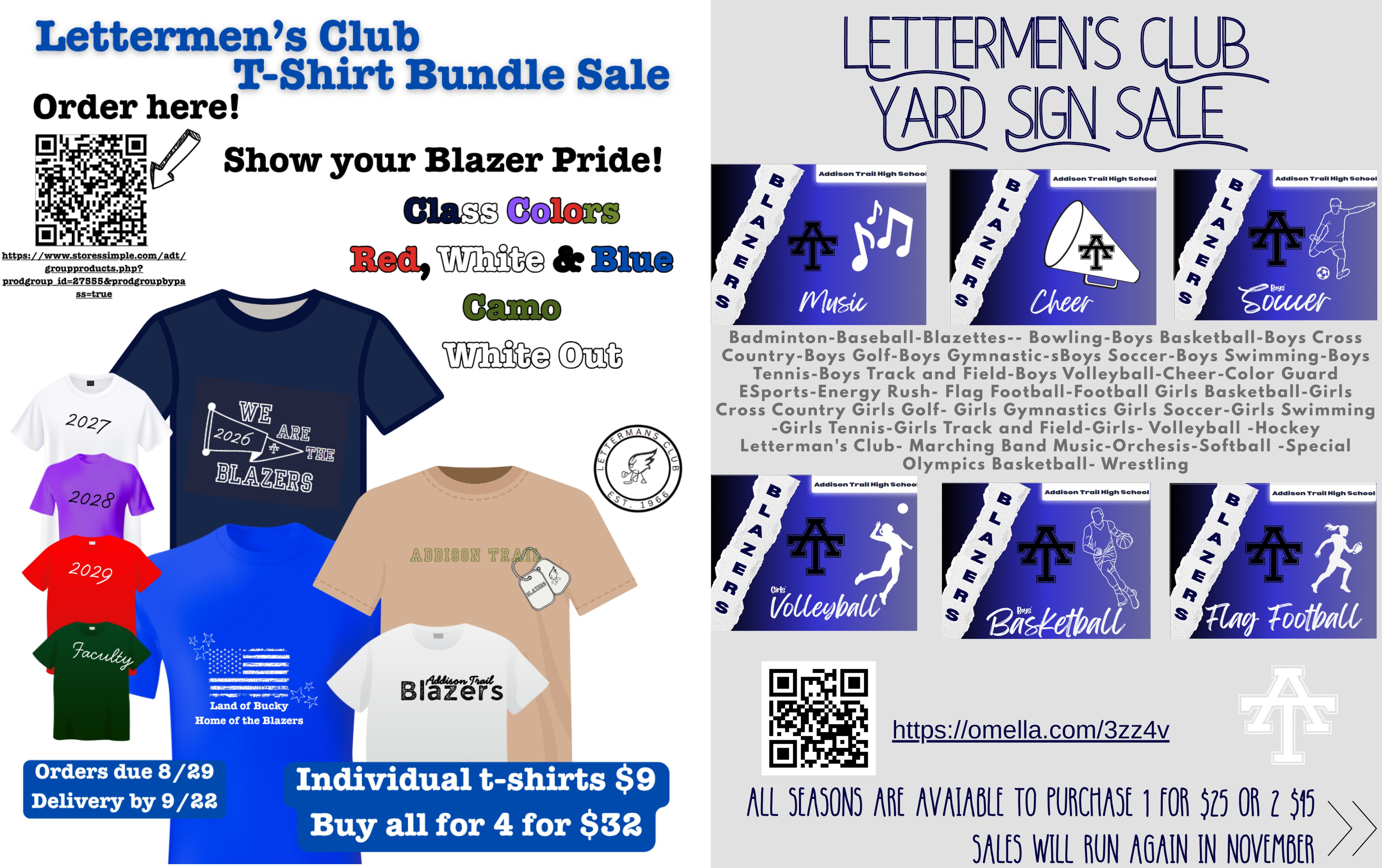 Addison Trail Lettermen’s Club to host two fundraisers to celebrate Blazer Pride/school spirit
