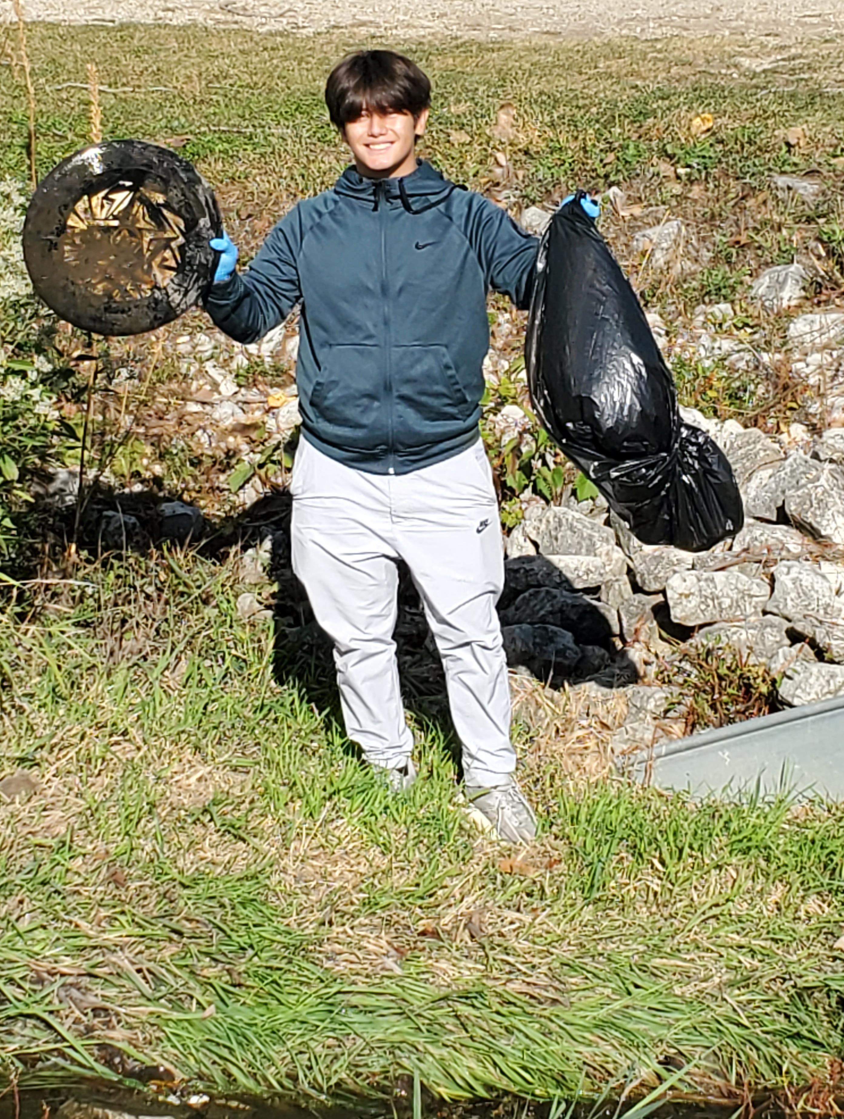 Willowbrook Environmental Club participates in Brook Cleanup event