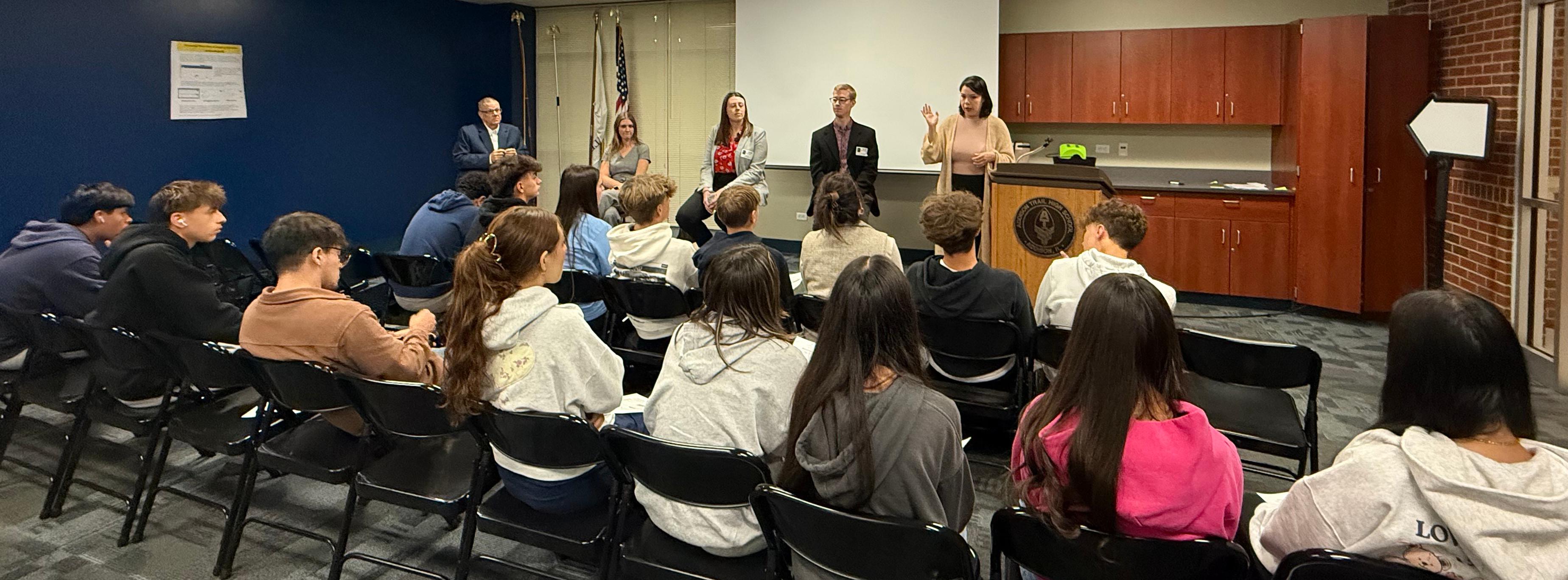 Addison Trail hosts new, future-focused speaker series to inspire students to ‘Dream. Plan. Do. – From the Halls to the Hustle’