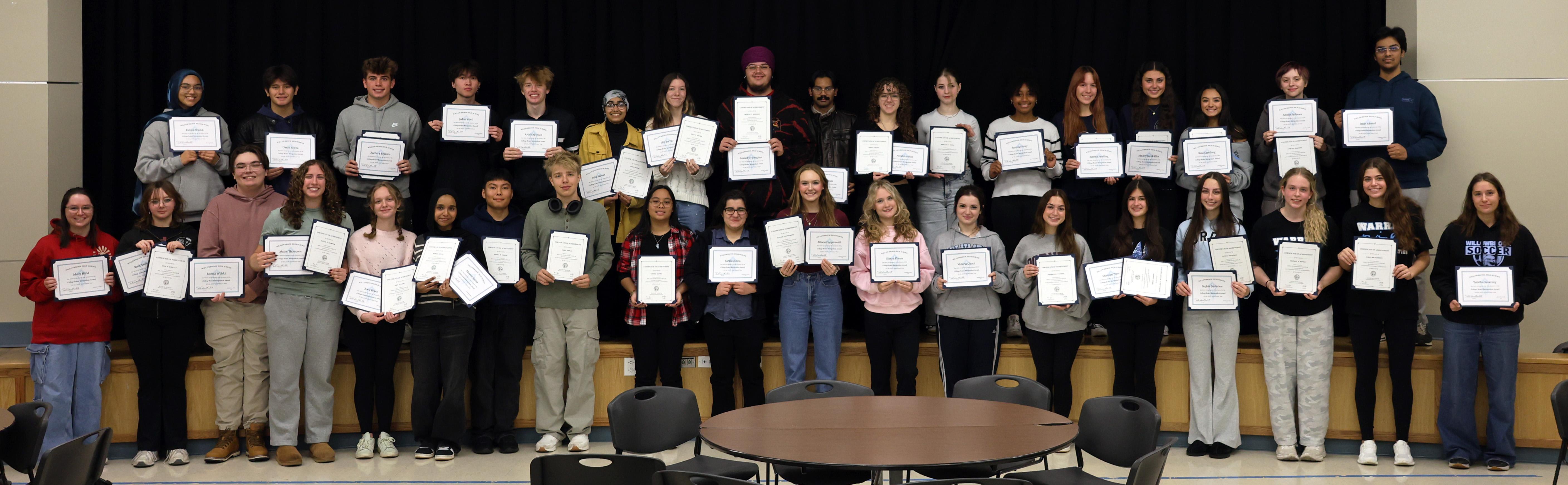 Willowbrook seniors designated as 2026-27 State Scholars, awarded with academic honors from College Board National Recognition Program