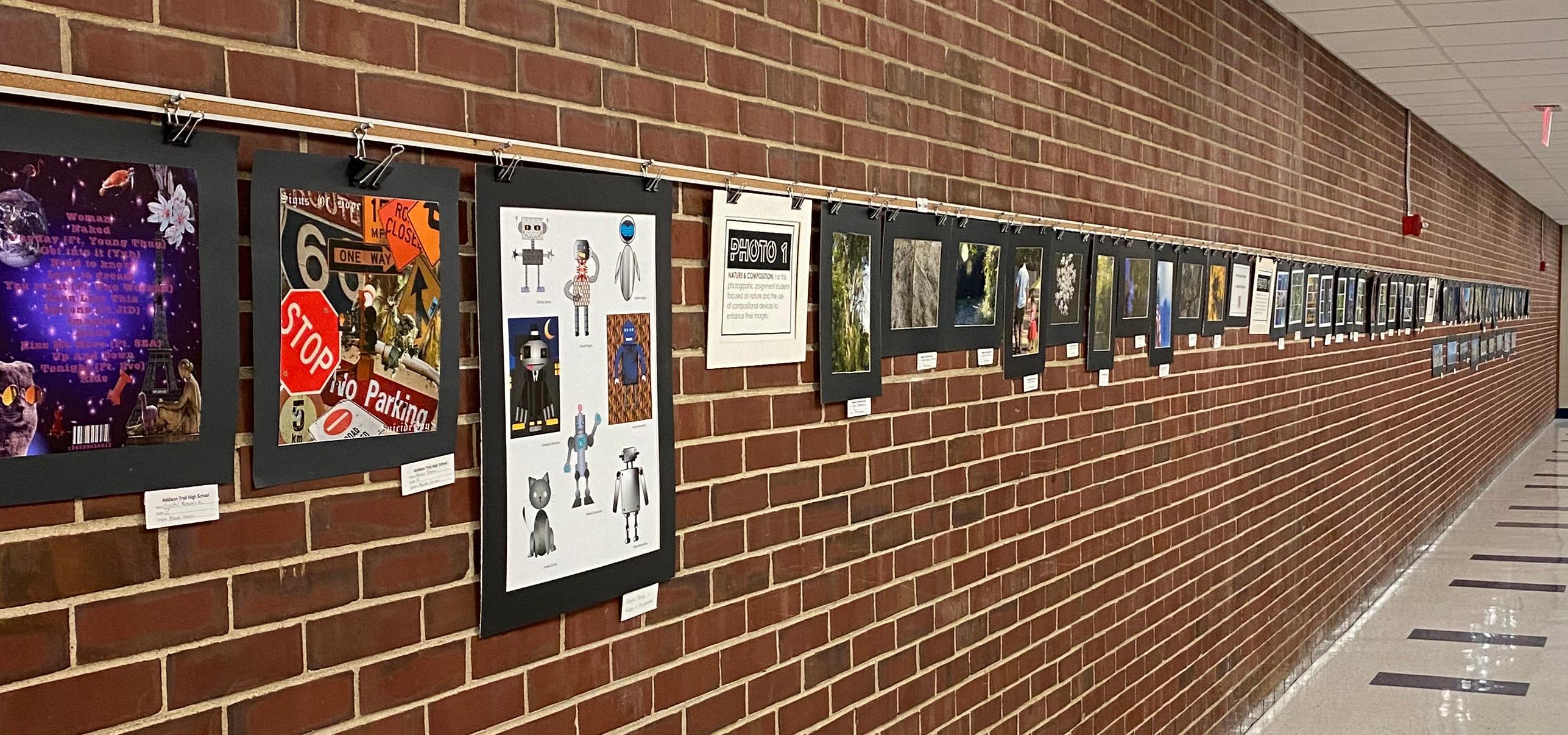 ‘Hallway gallery’ at Addison Trail displays works created by art and photography students
