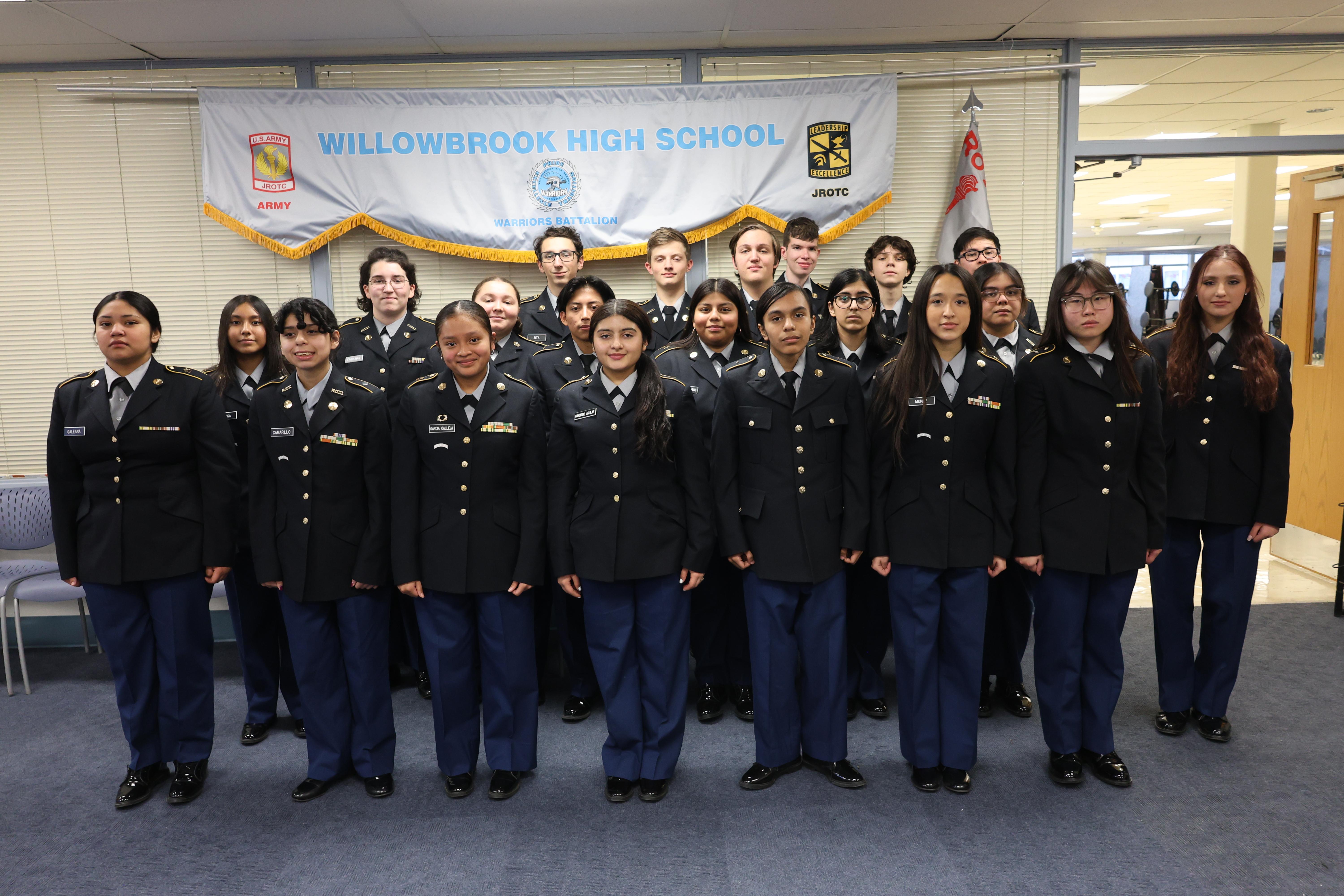 Willowbrook’s U.S. Army Junior Reserve Officers’ Training Corps (JROTC) Warrior Battalion hosts Midyear Awards Ceremony and Social 