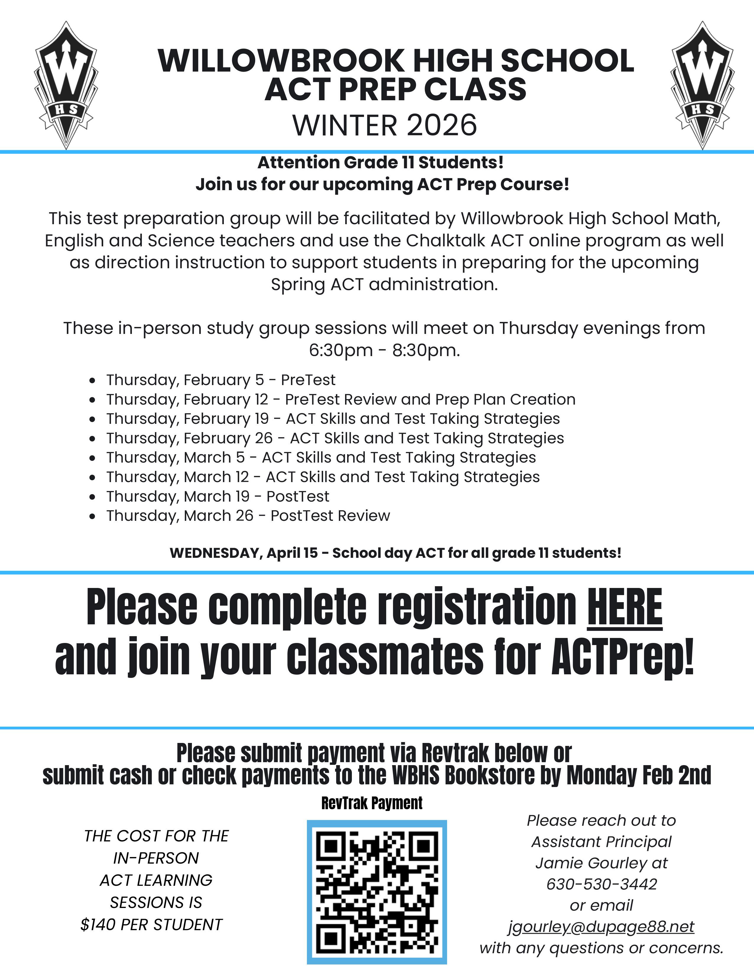 District 88 to host ACT preparation course for grade 11 students