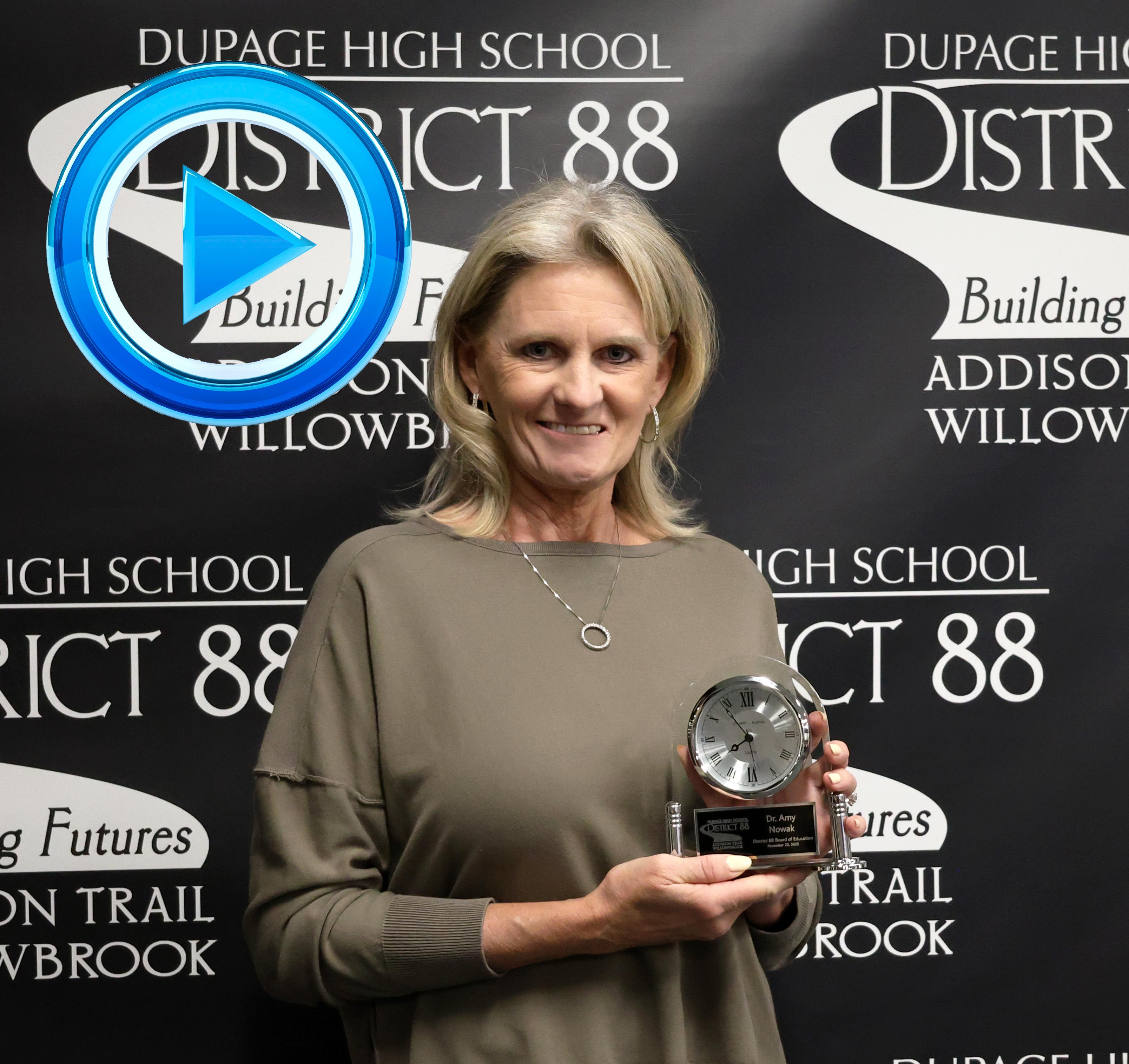 District 88 recognizes Willowbrook CTE teacher for earning doctoral degree