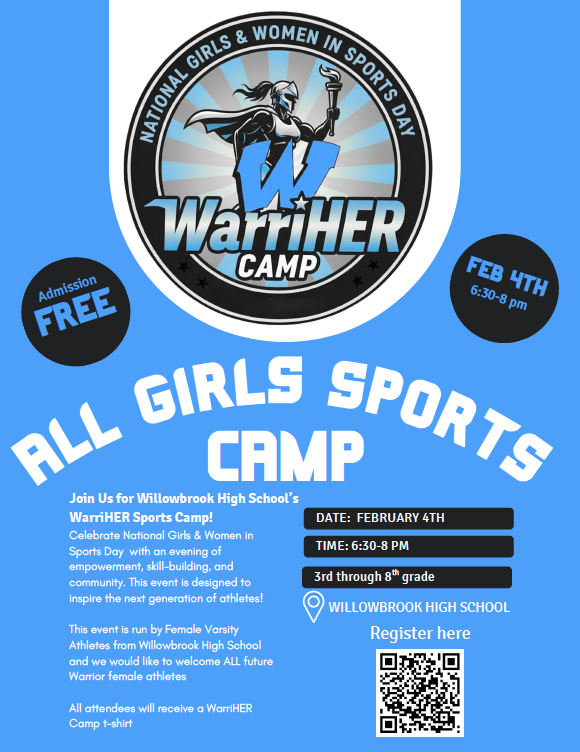 Willowbrook to host inaugural WarriHER Sports Camp to celebrate National Girls & Women in Sports Day