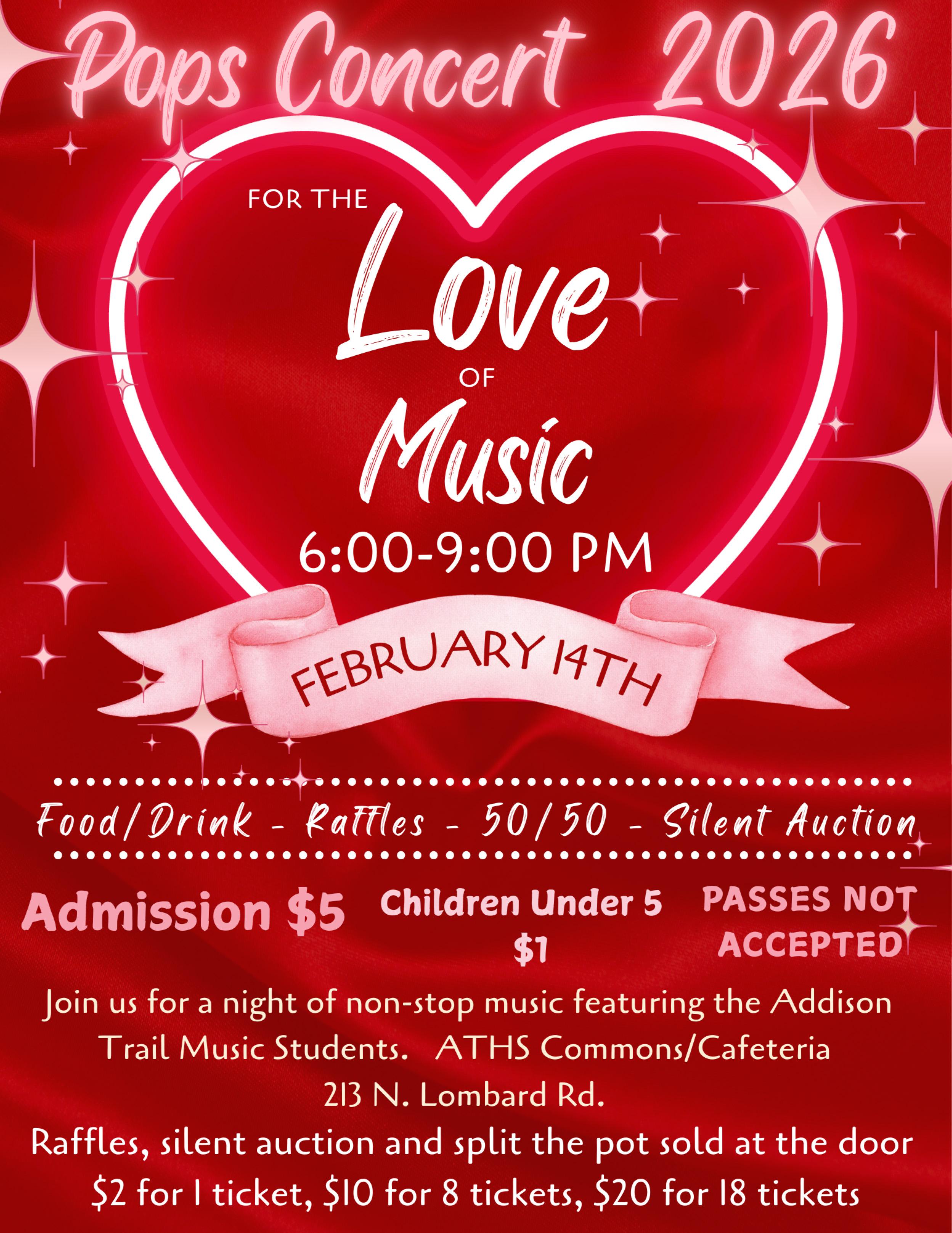 Addison Trail Music Department, Music Booster Club to host annual POPS Concert