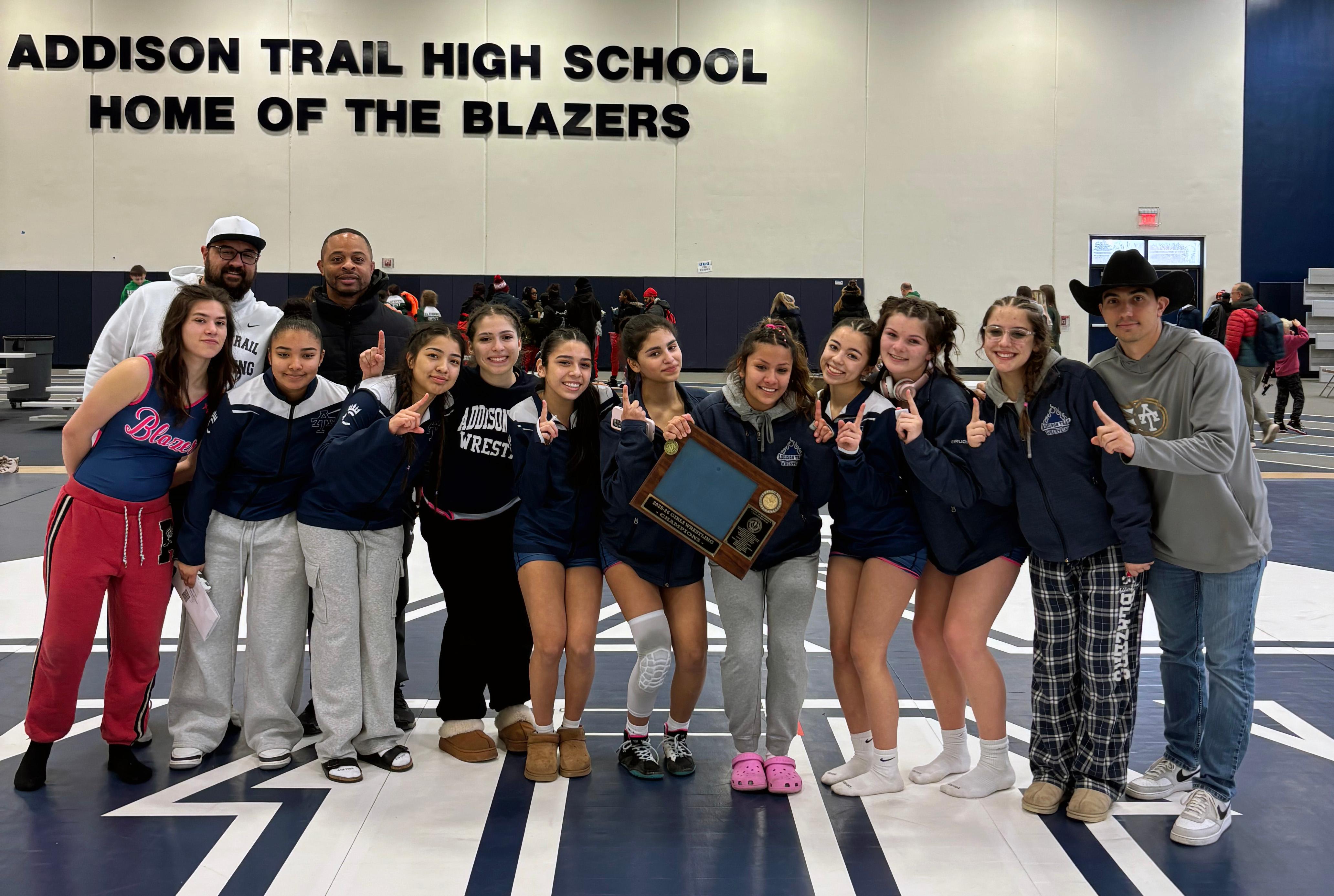 Addison Trail Girls Wrestling Team wins West Suburban Conference title