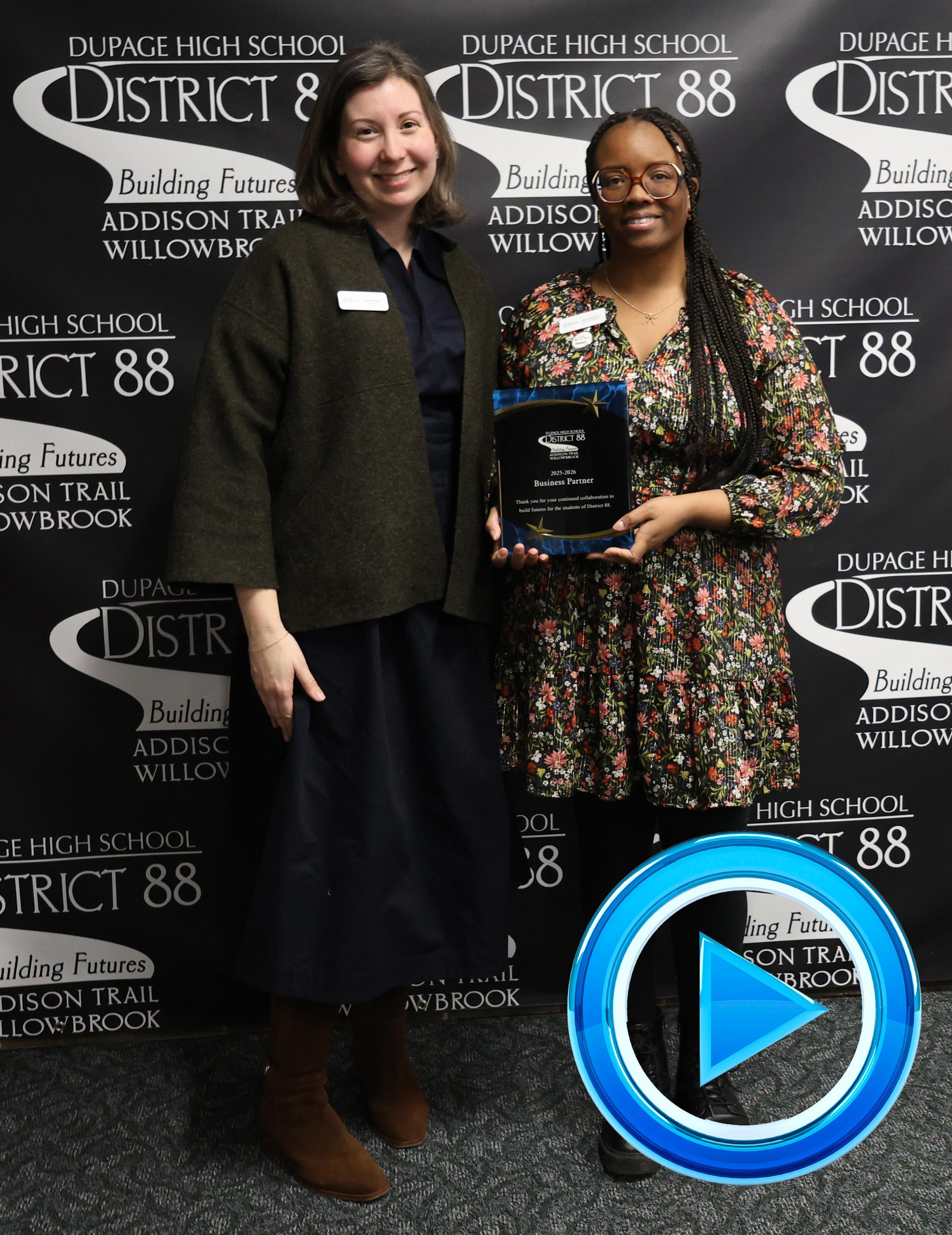 District 88 names Junior Achievement of Chicago as February Business Partner