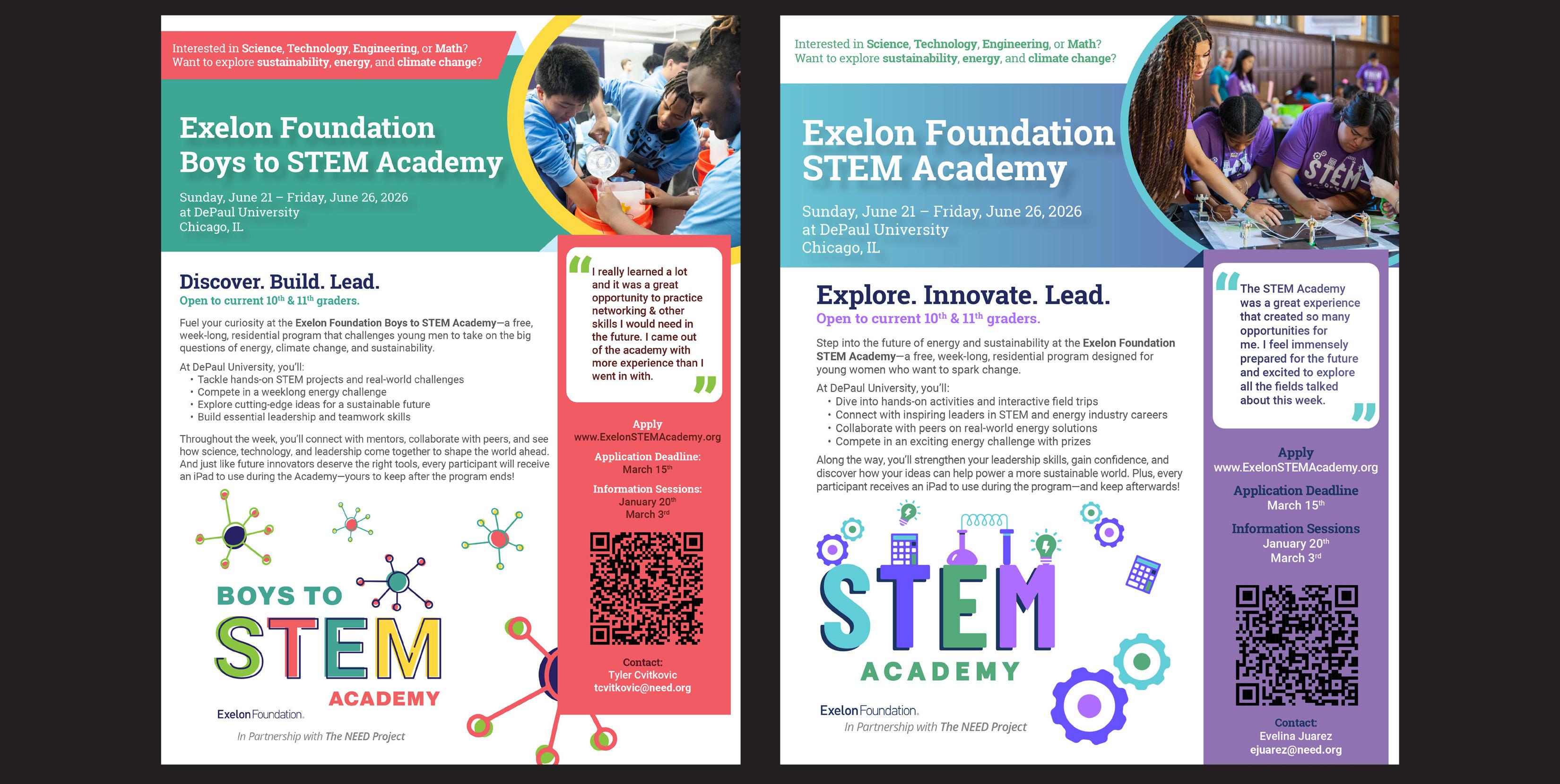 High school sophomores and juniors invited to attend Exelon Foundation STEM Academy