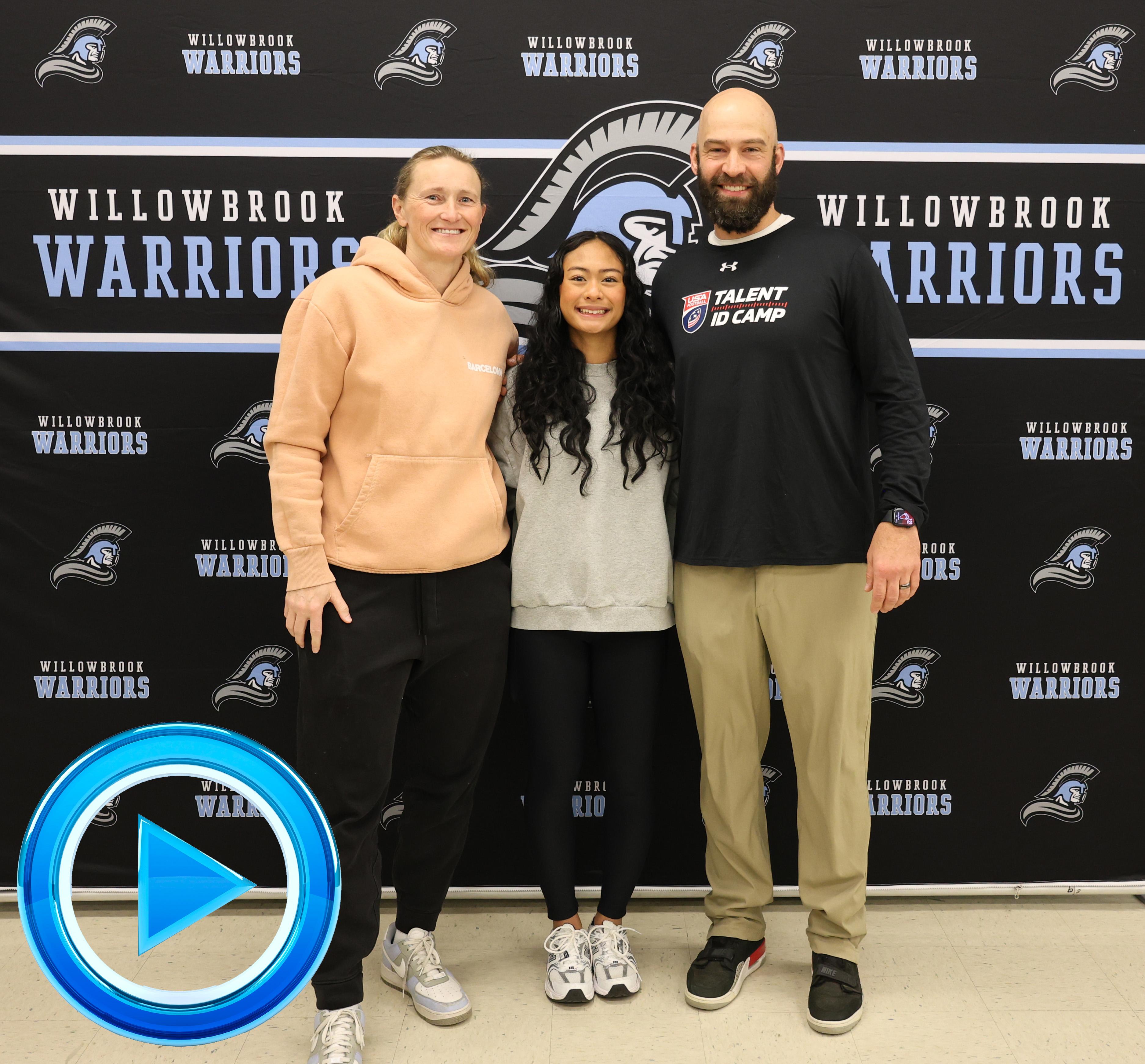 Willowbrook hosts National send-off celebration for member of Girls Flag Football Team