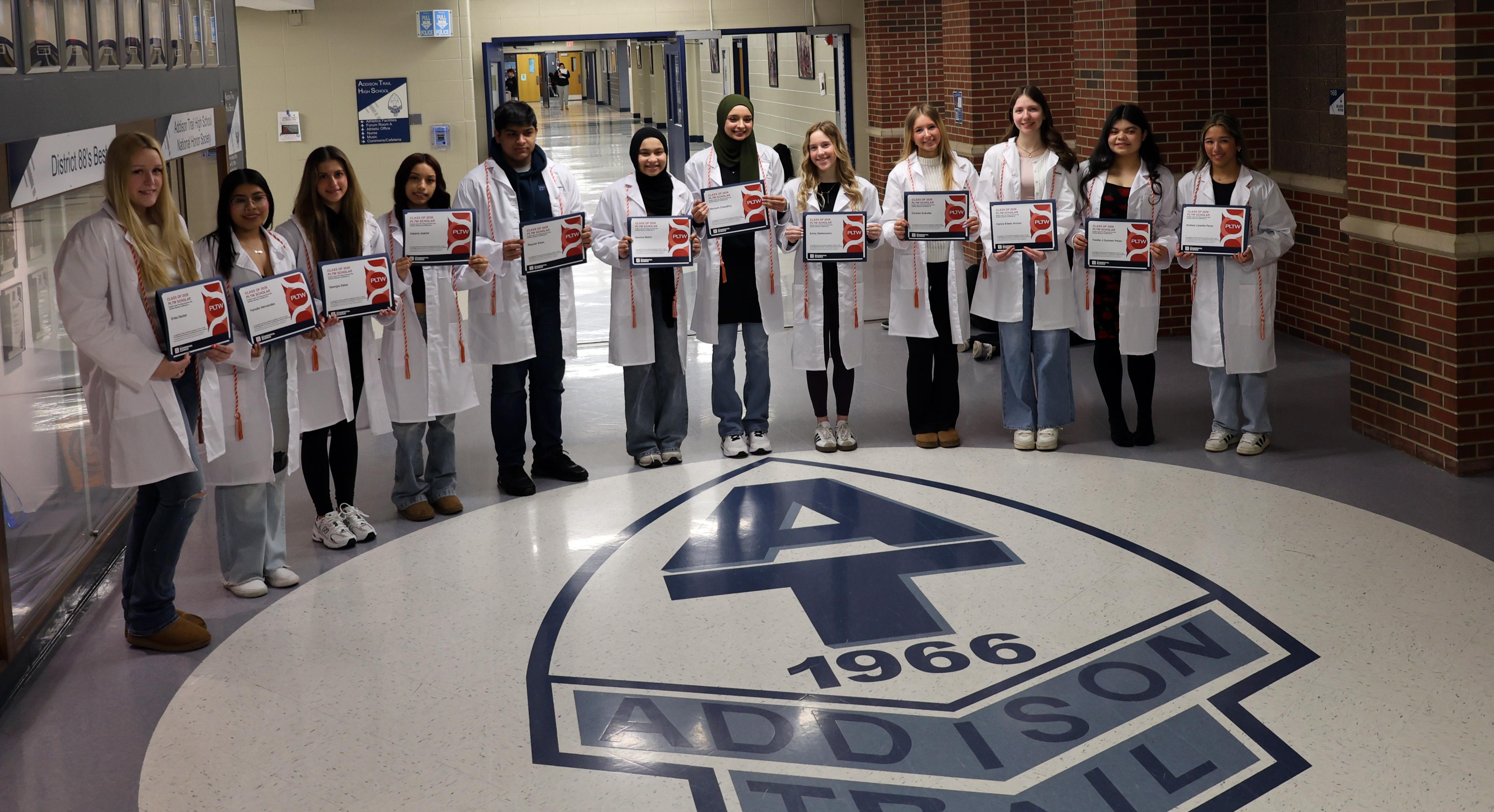 Addison Trail hosts White Coat Ceremony to recognize and honor students for completing Project Lead The Way (PLTW) sequence