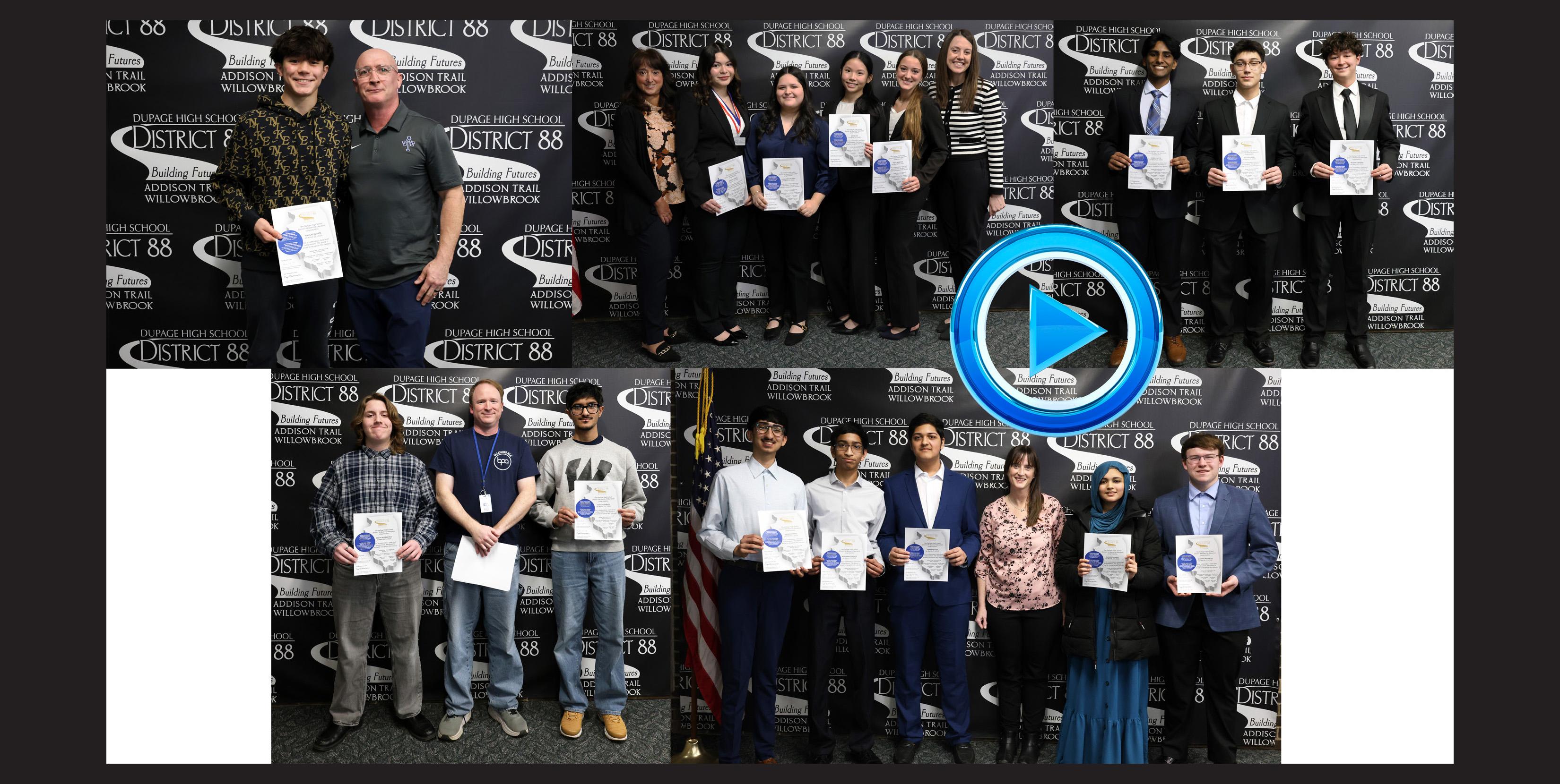 District 88 recognizes students for winter State-level accomplishments