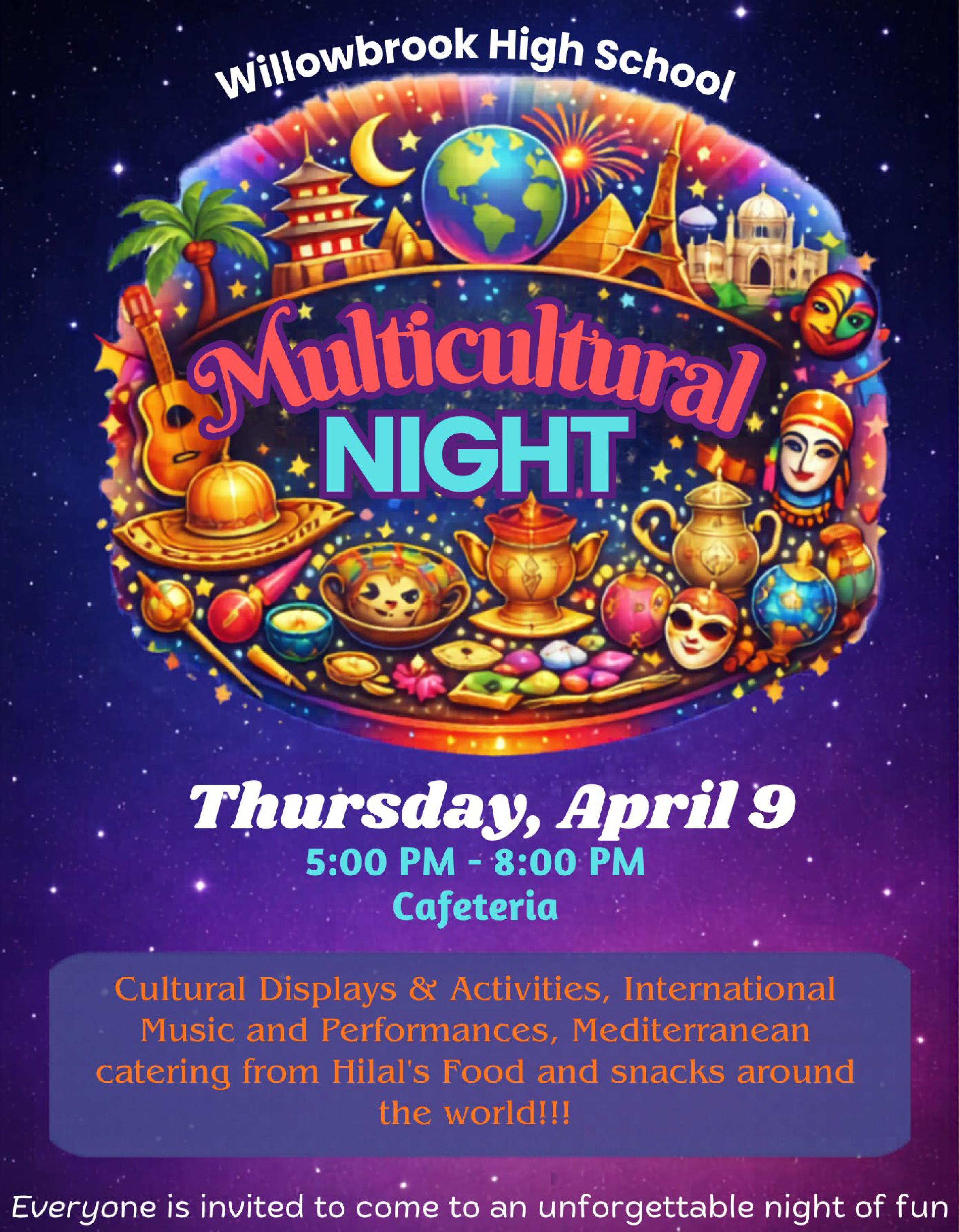 Willowbrook to host Multicultural Night on April 9