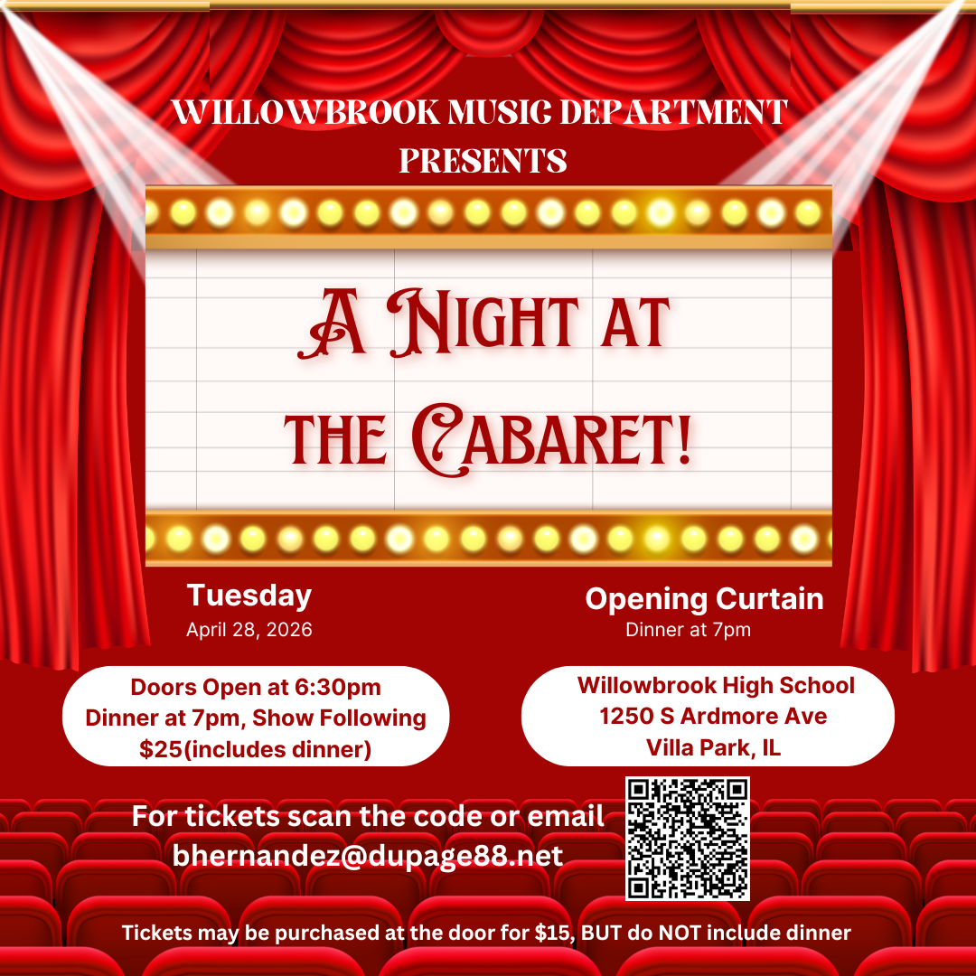 Willowbrook to host ‘A Night at the Cabaret’ music event