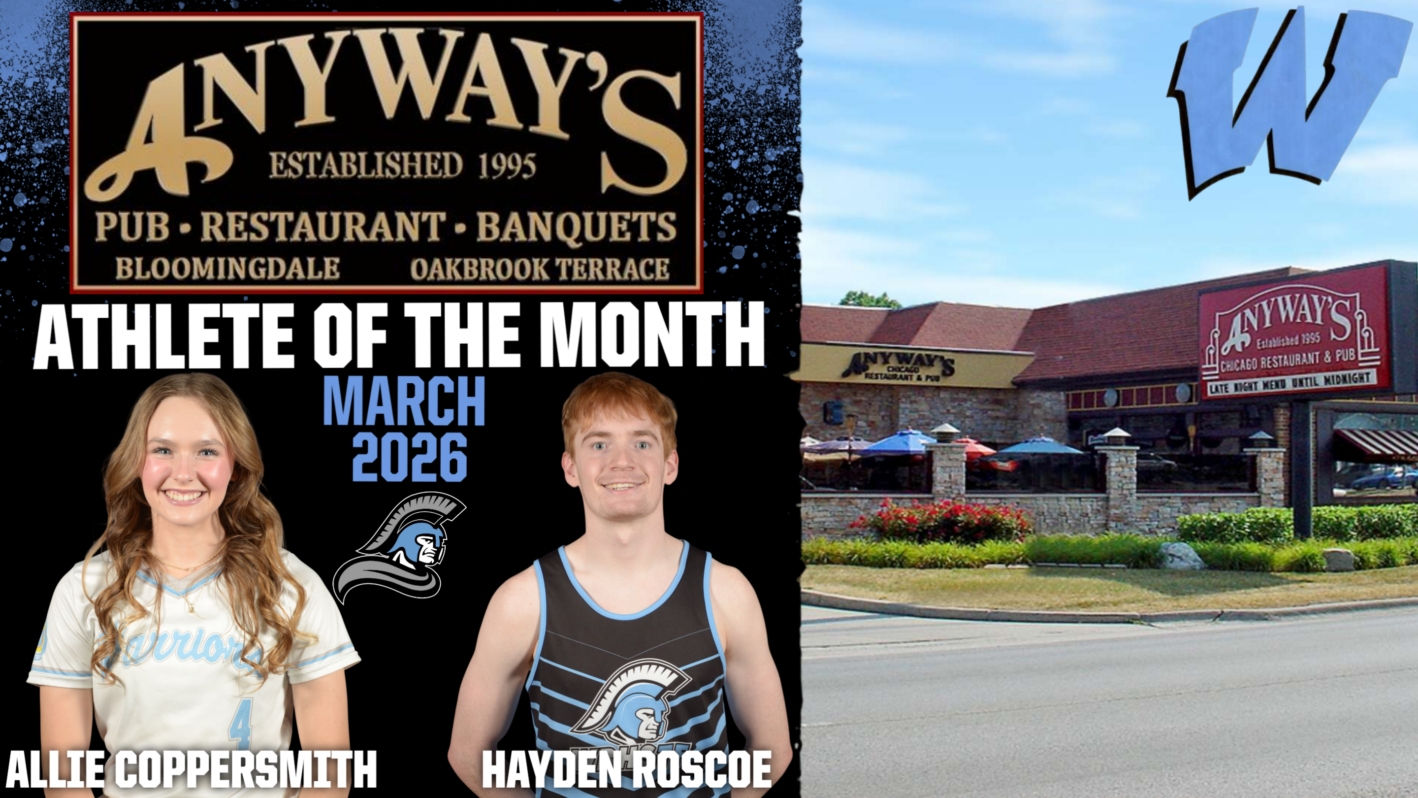Willowbrook Athletics names March Anyway’s Athletes of the Month