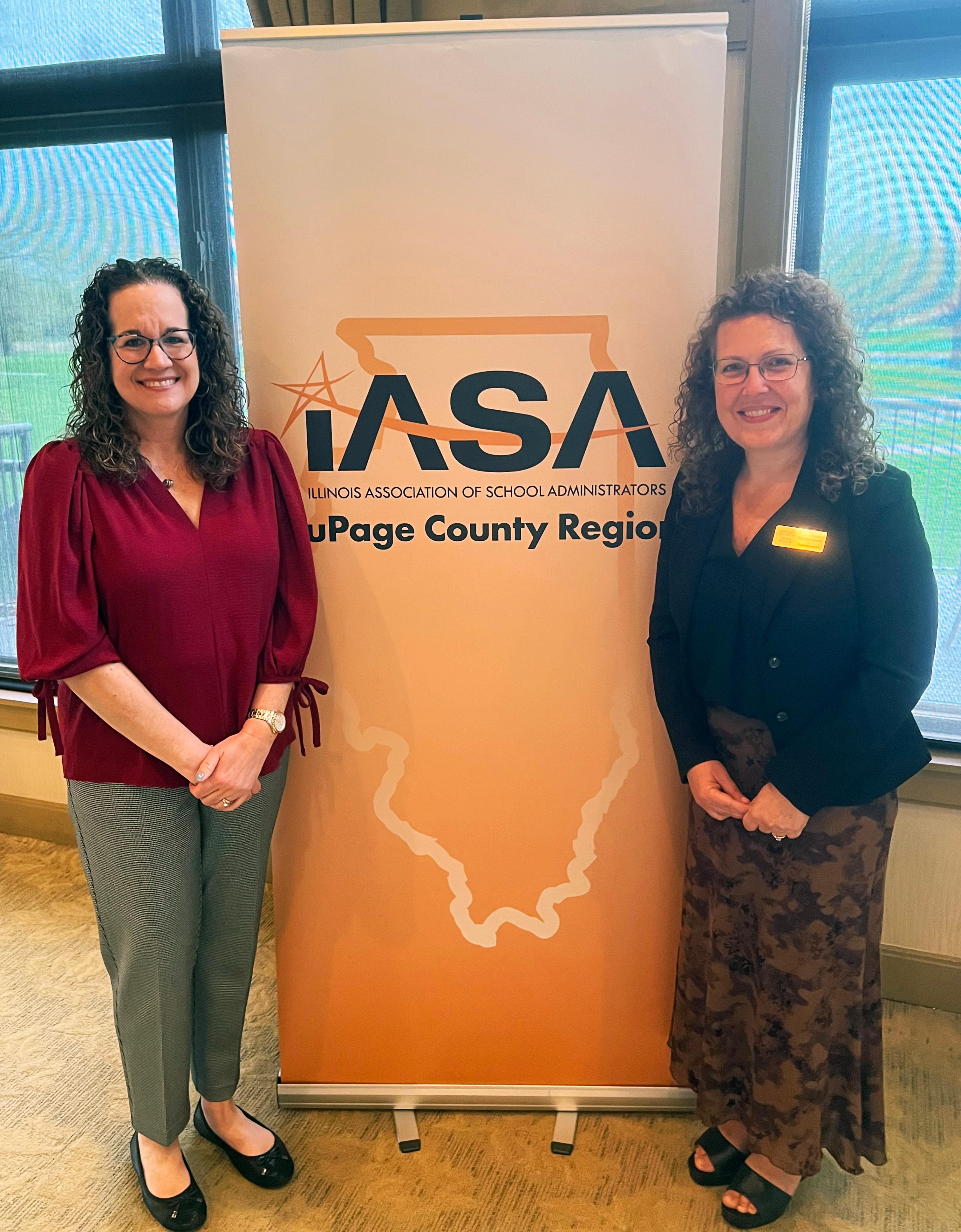 District 88 Board of Education Secretary recognized during IASA DuPage County Region Recognition and Awards Breakfast