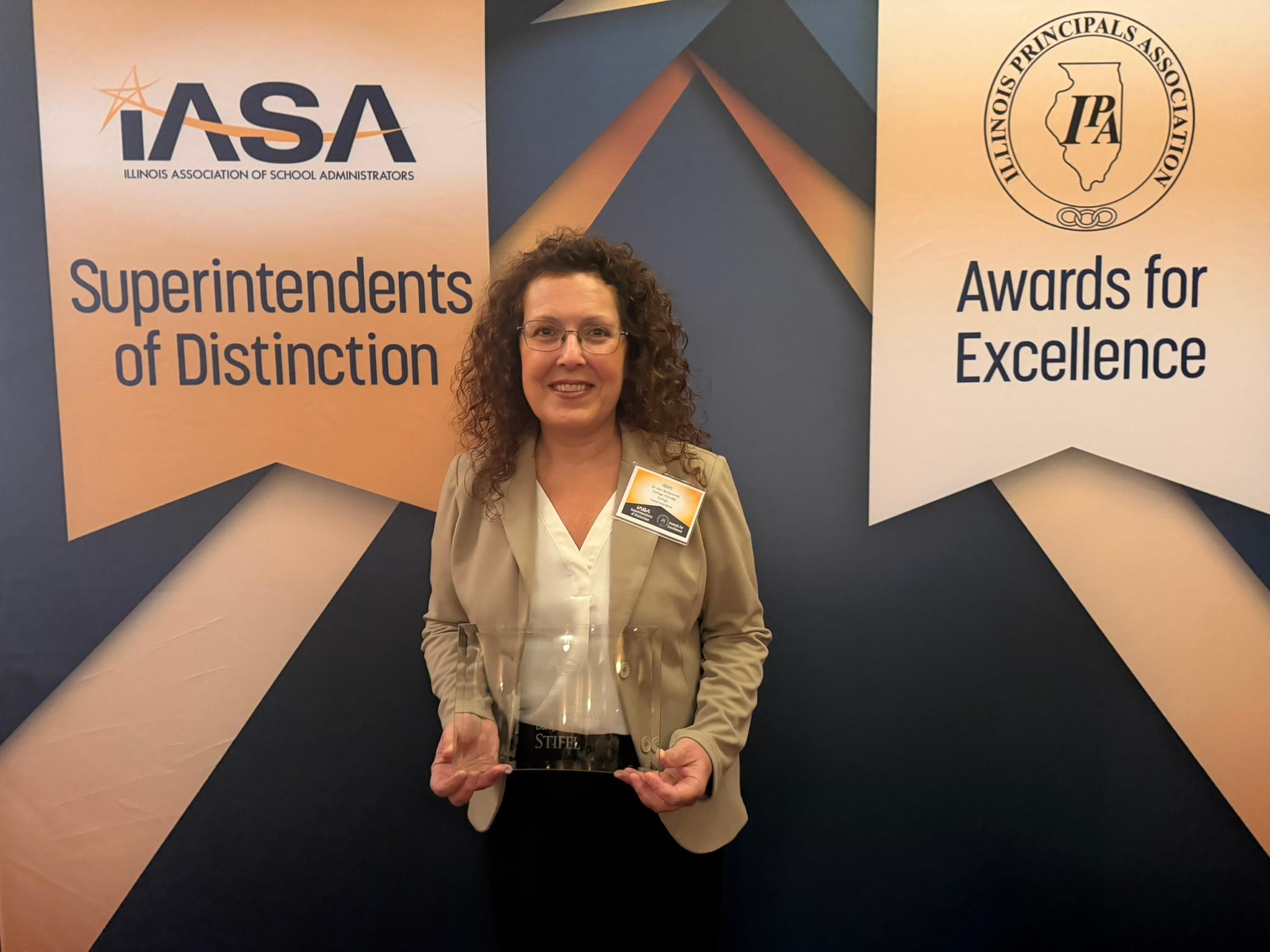 District 88 Superintendent named as 2026 Superintendent of Distinction for DuPage County Region of the Illinois Association of School Administrators