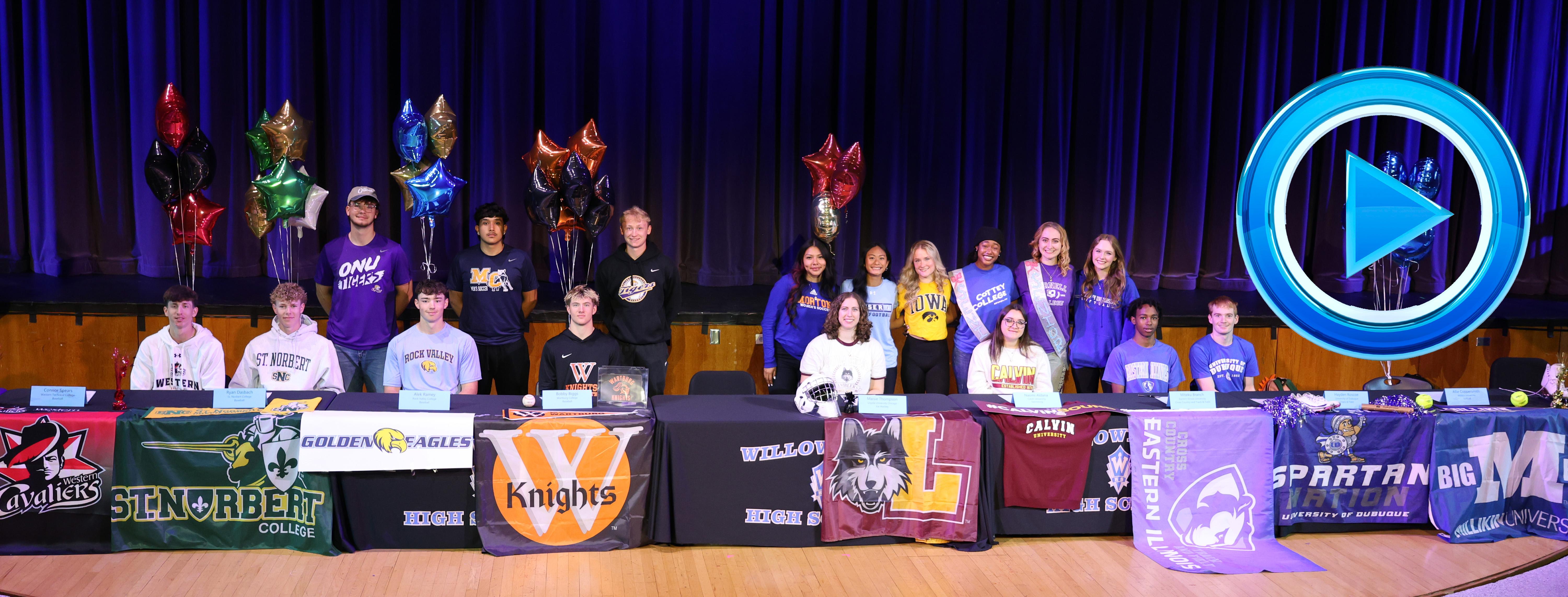Willowbrook hosts College Signing Day for 18 seniors