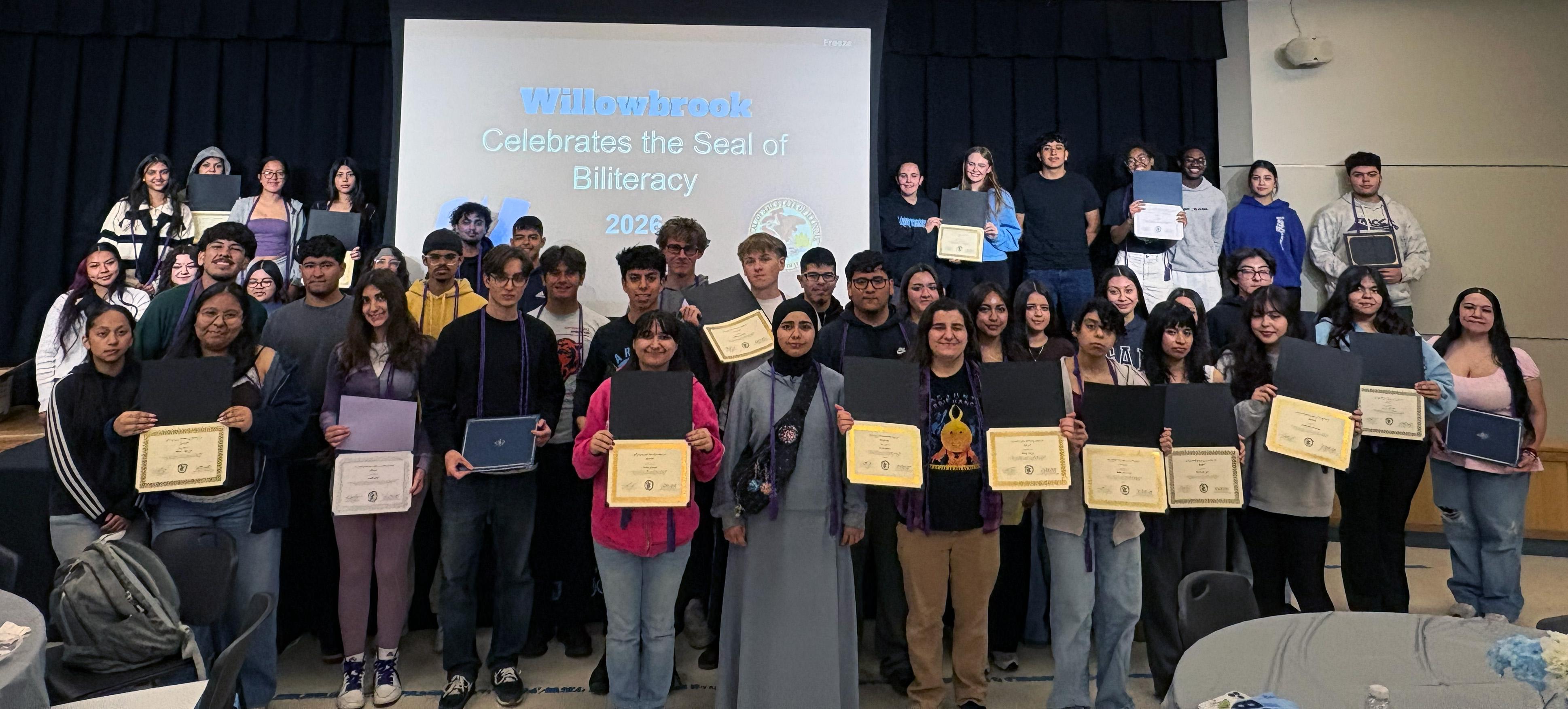 Willowbrook students earn state-level world language recognition
