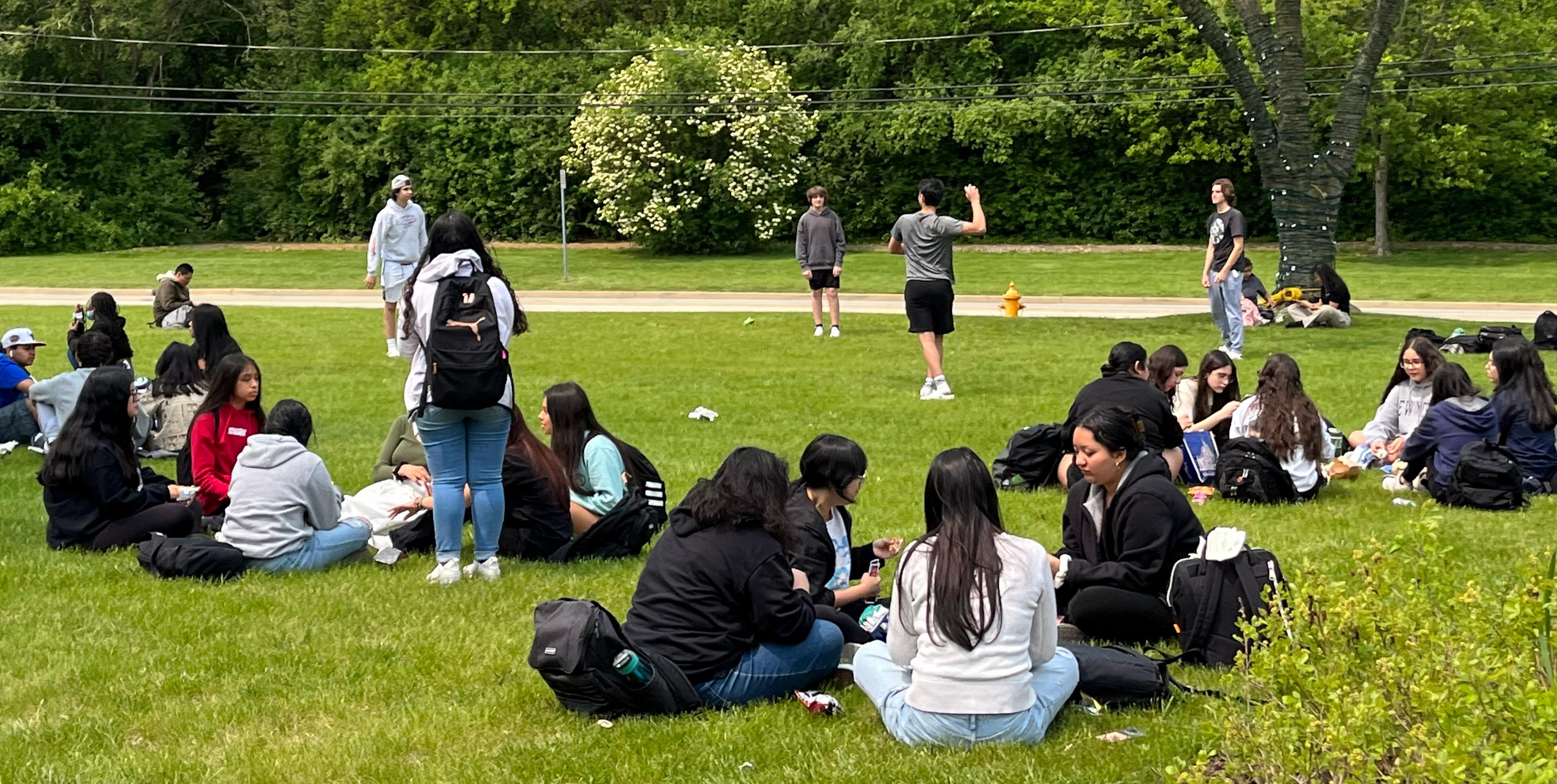 Addison Trail PBIS team hosts annual end-of-year barbecue