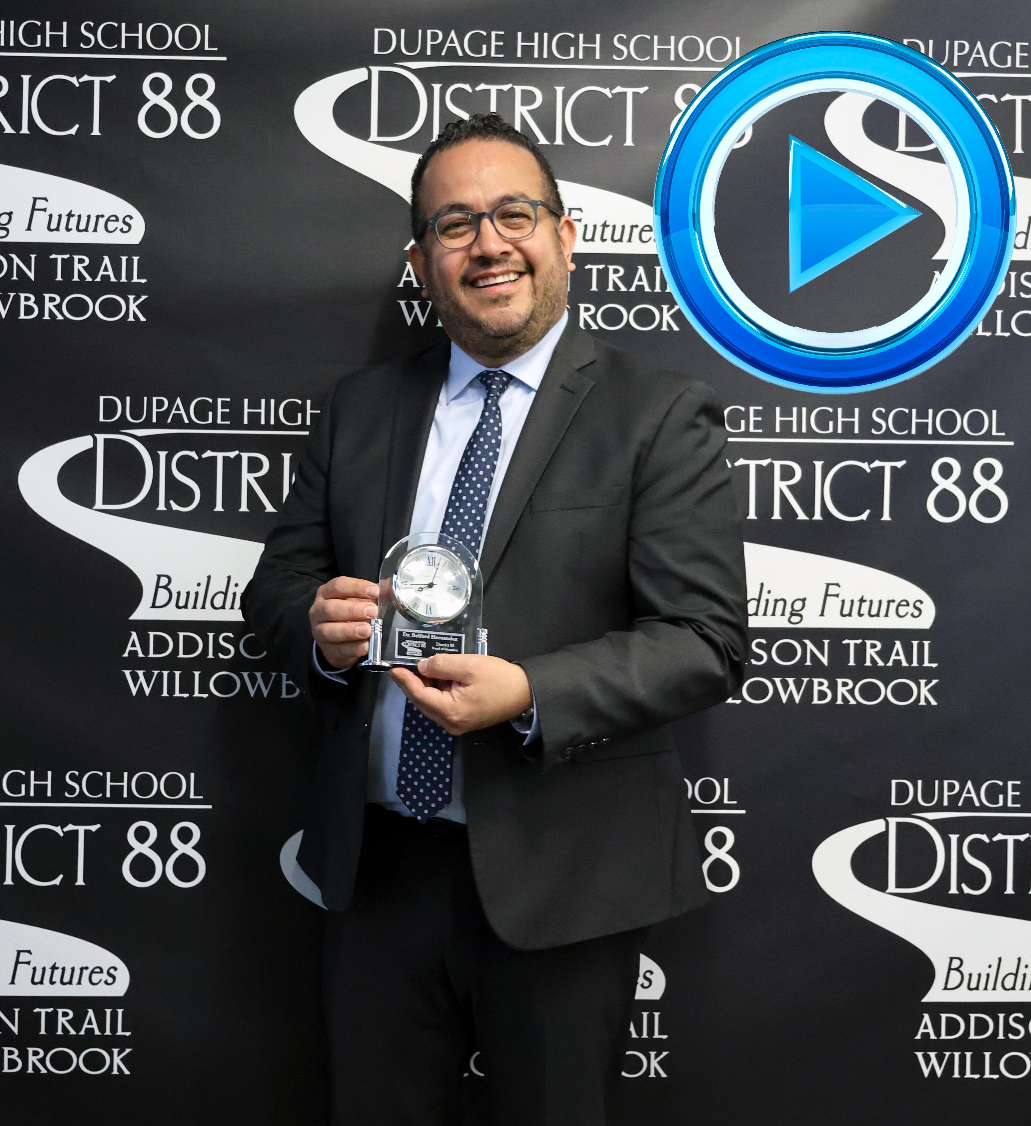 District 88 recognizes Willowbrook Choir Director for earning doctoral degree