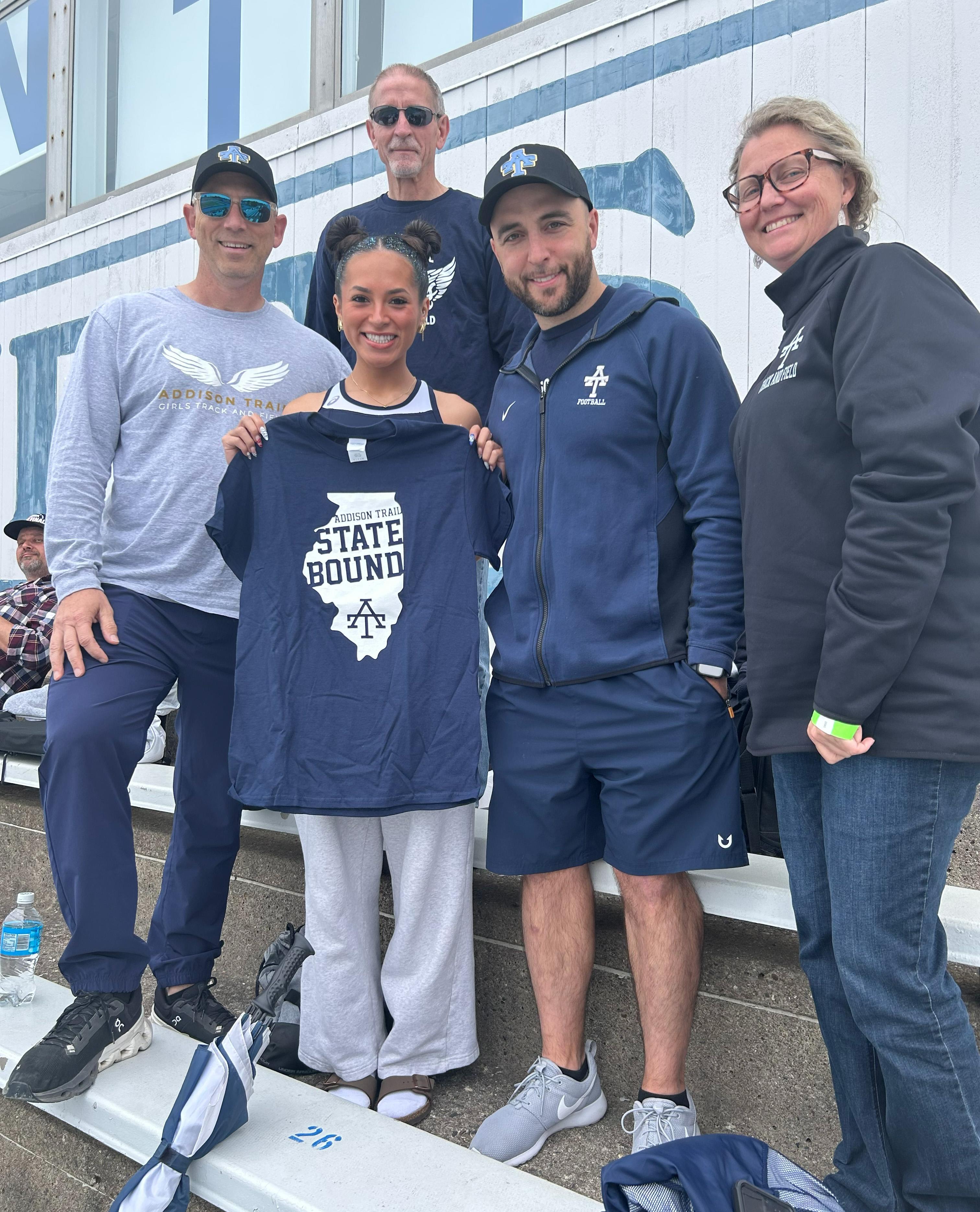 Addison Trail senior competes in IHSA Girls Track & Field State Tournament