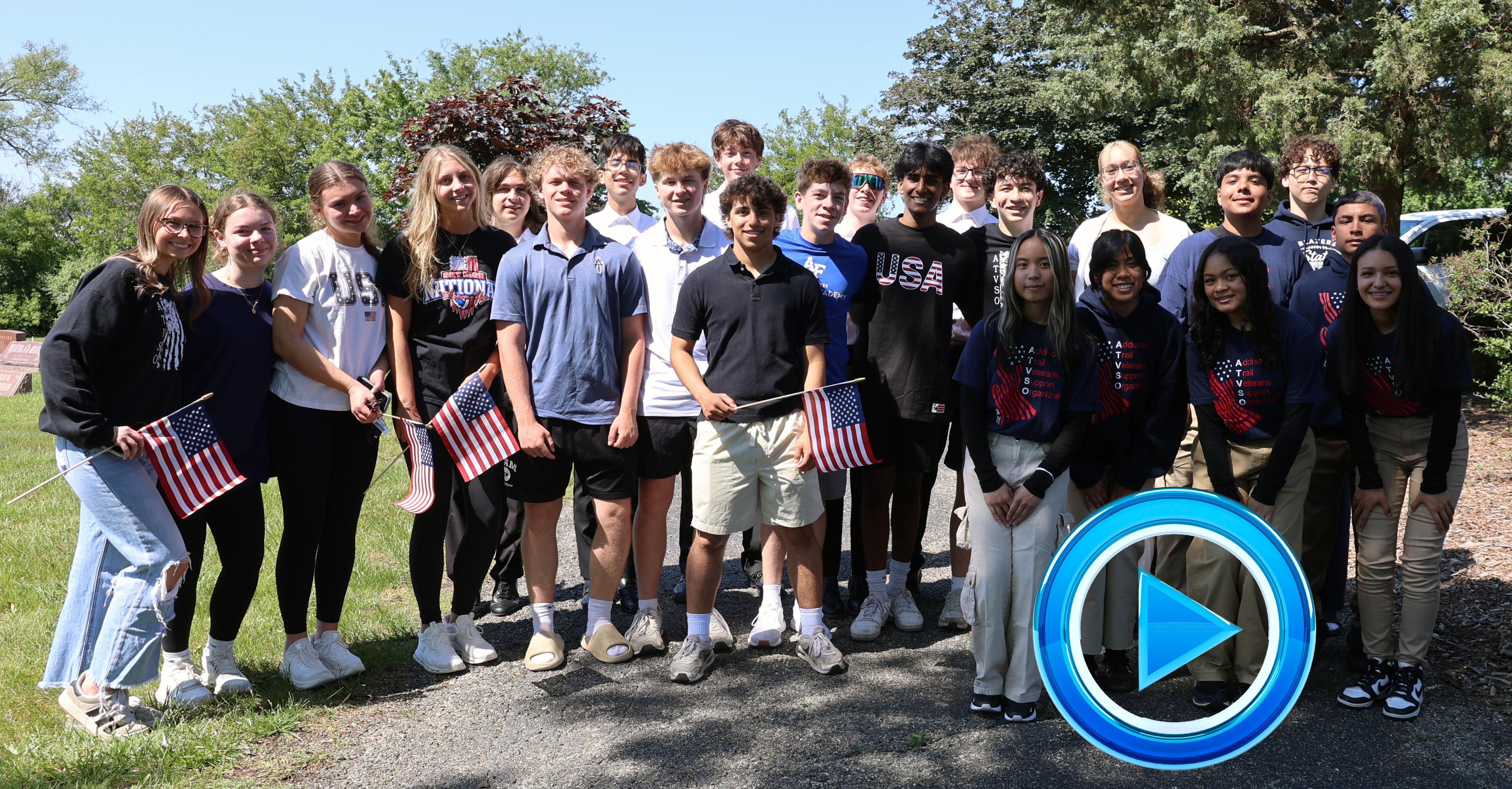 Addison Trail participates in Village of Addison Memorial Day events